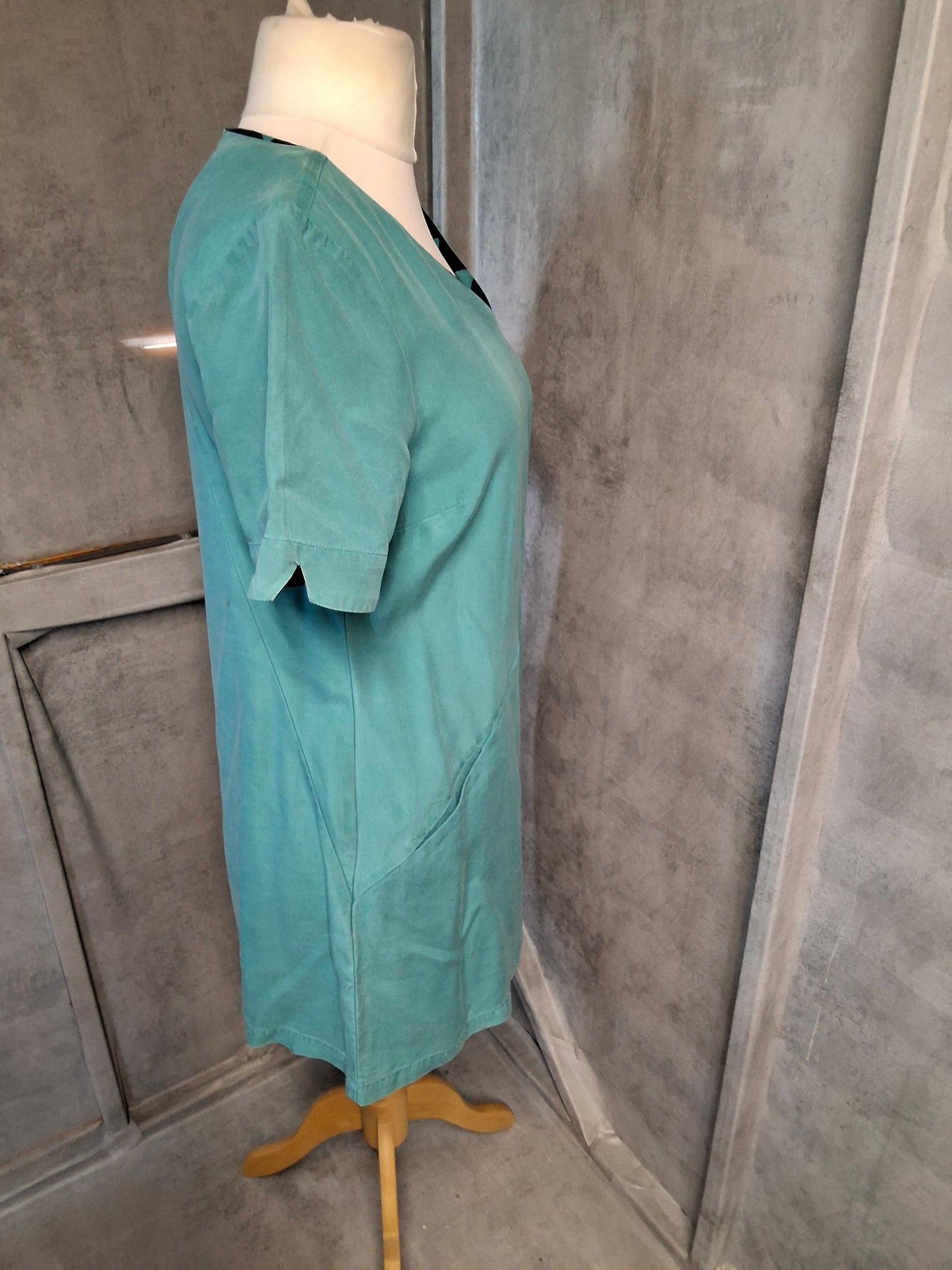White Stuff Teal Green 100% Lyocell Dress – Size 10 – Soft, Stylish & Pocket-Perfect