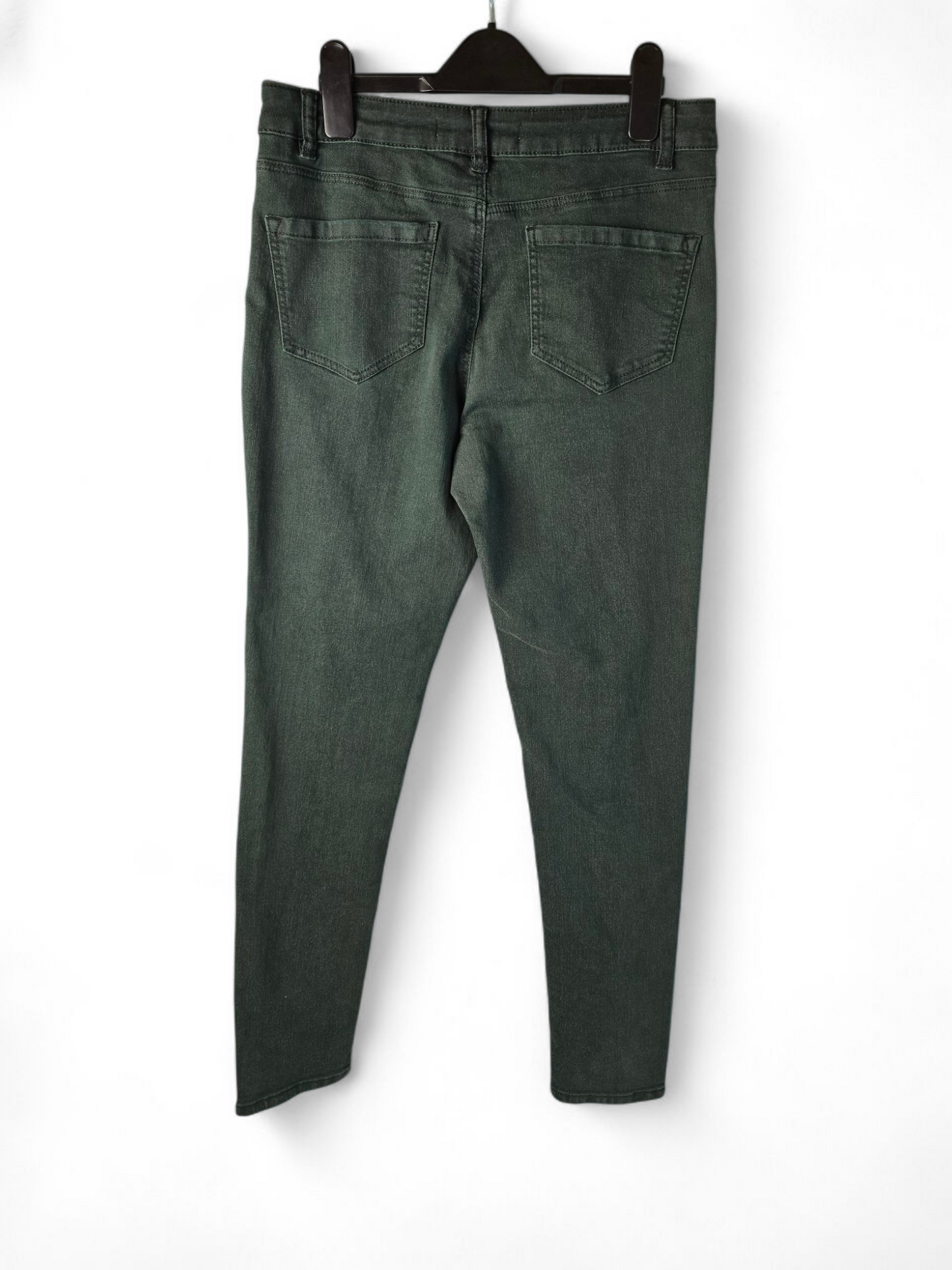 George Dark Green High Waisted Skinny Jeans | Size 10 | Flattering Fit