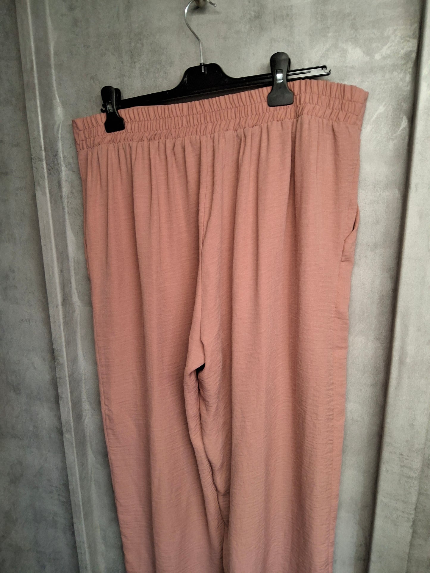 Matalan Pink Wide Leg Trousers – Size 18 – Elastic Waist & Pockets