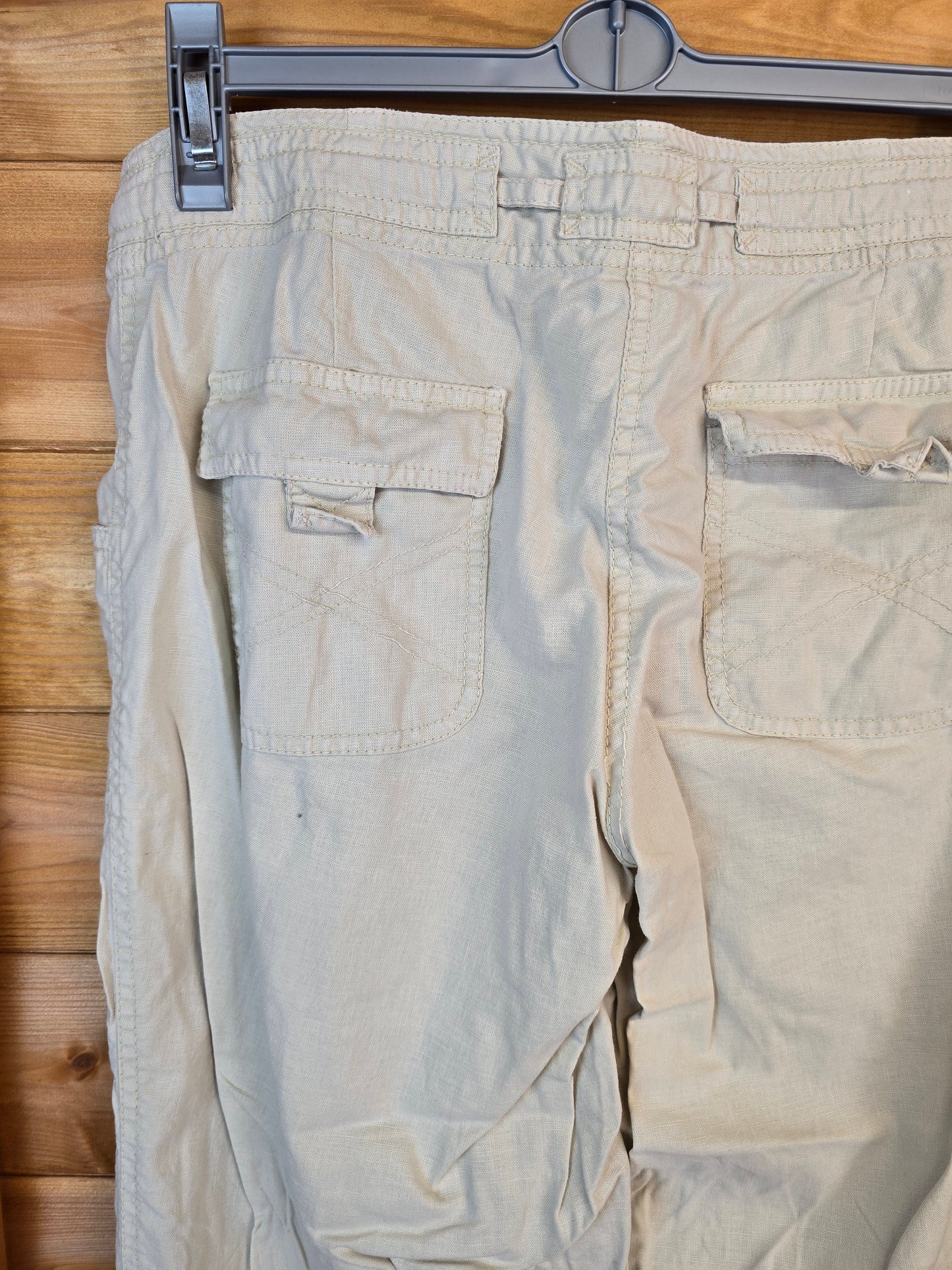๐งต New Look Y2K Cream Cropped Trousers โ Size 12