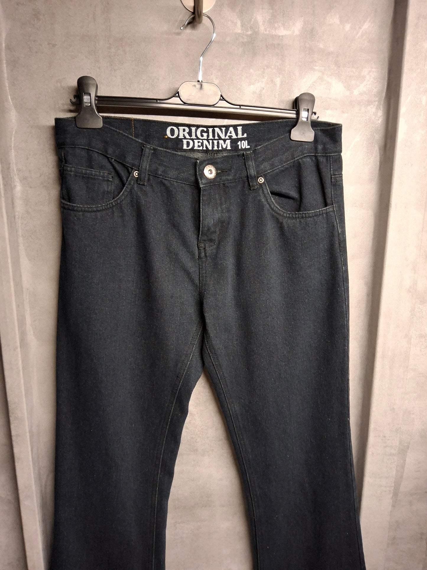 Original Denim Dark Wash Flared Jeans – Size 10L Low Rise