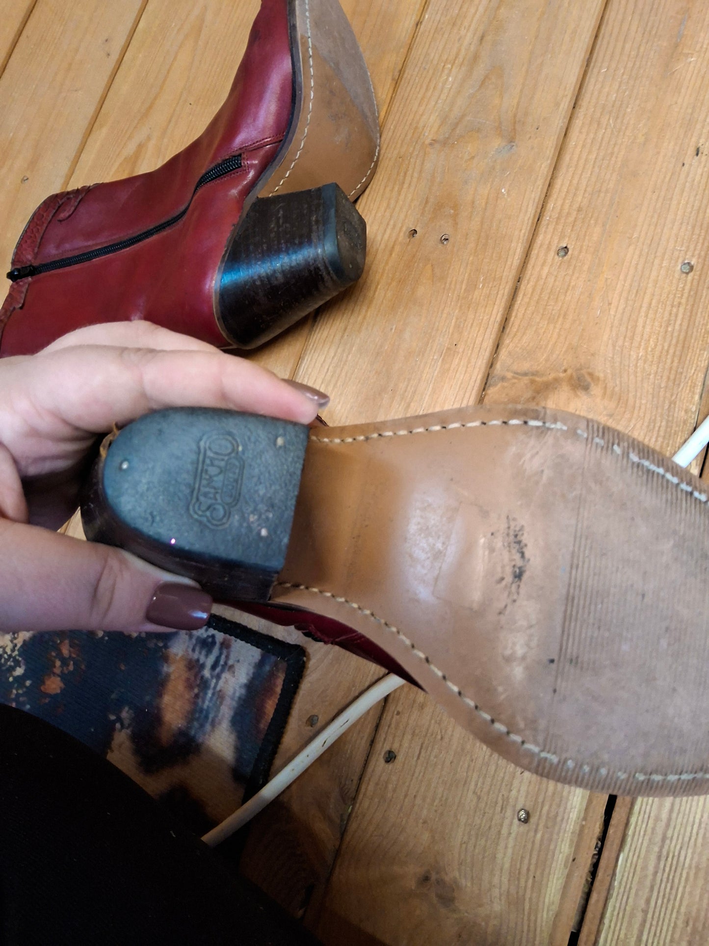 π€ River Island x Sancho Burgundy Western Boots β EU 37 / UK 4 π€