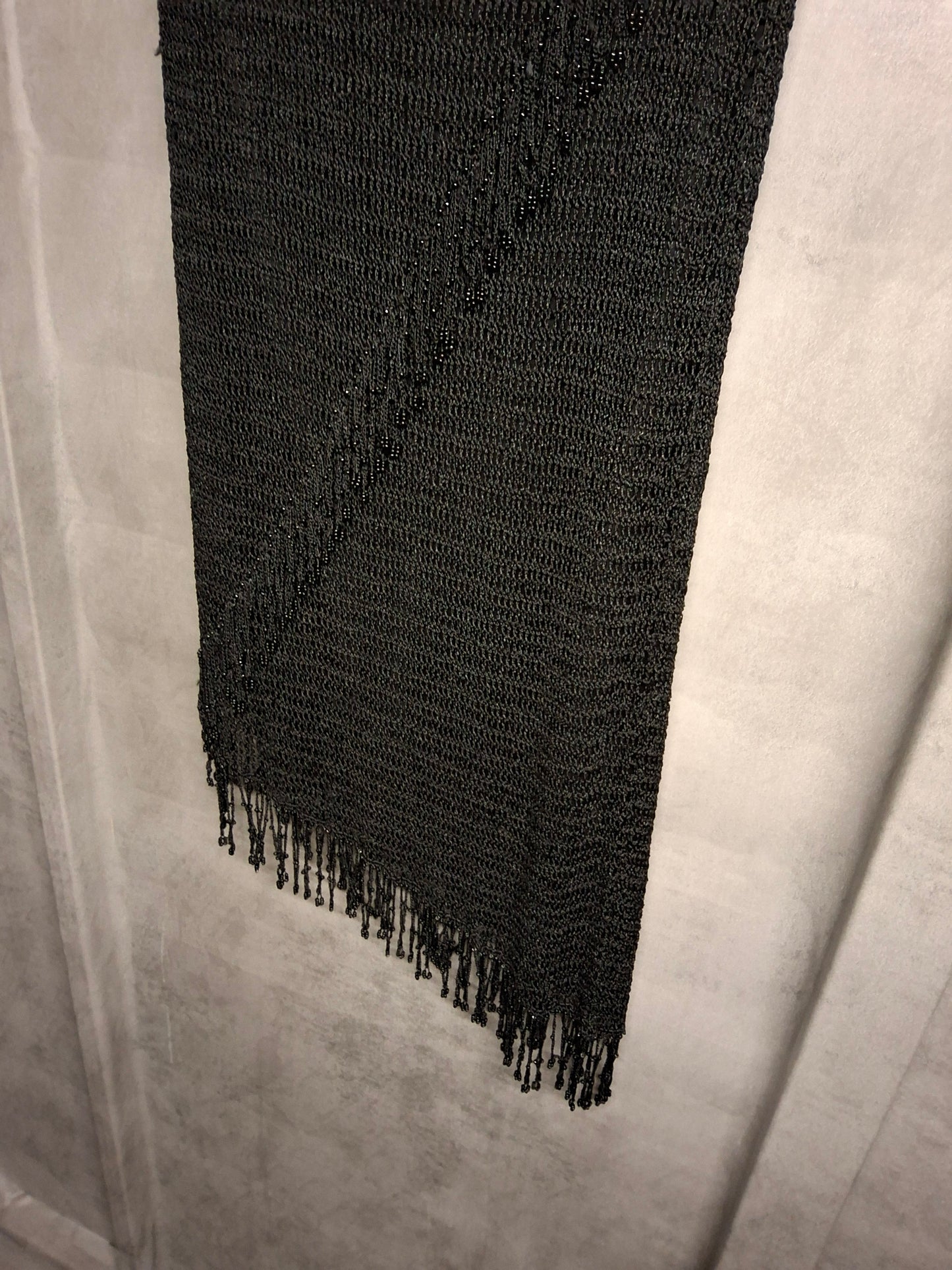 Y2K Dorothy Perkins Black Crochet Fringe Skirt – Size 12 – Festival Vibes 🖤