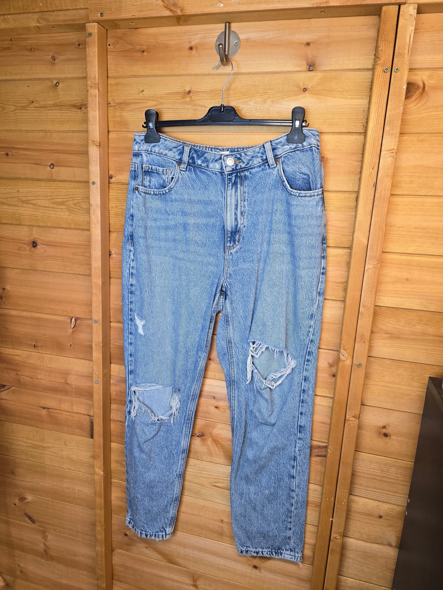Dynamite ‘Claudia’ Light Blue Slim Jeans Size 8 – High Waisted, Distressed, 29” Waist, Ripped