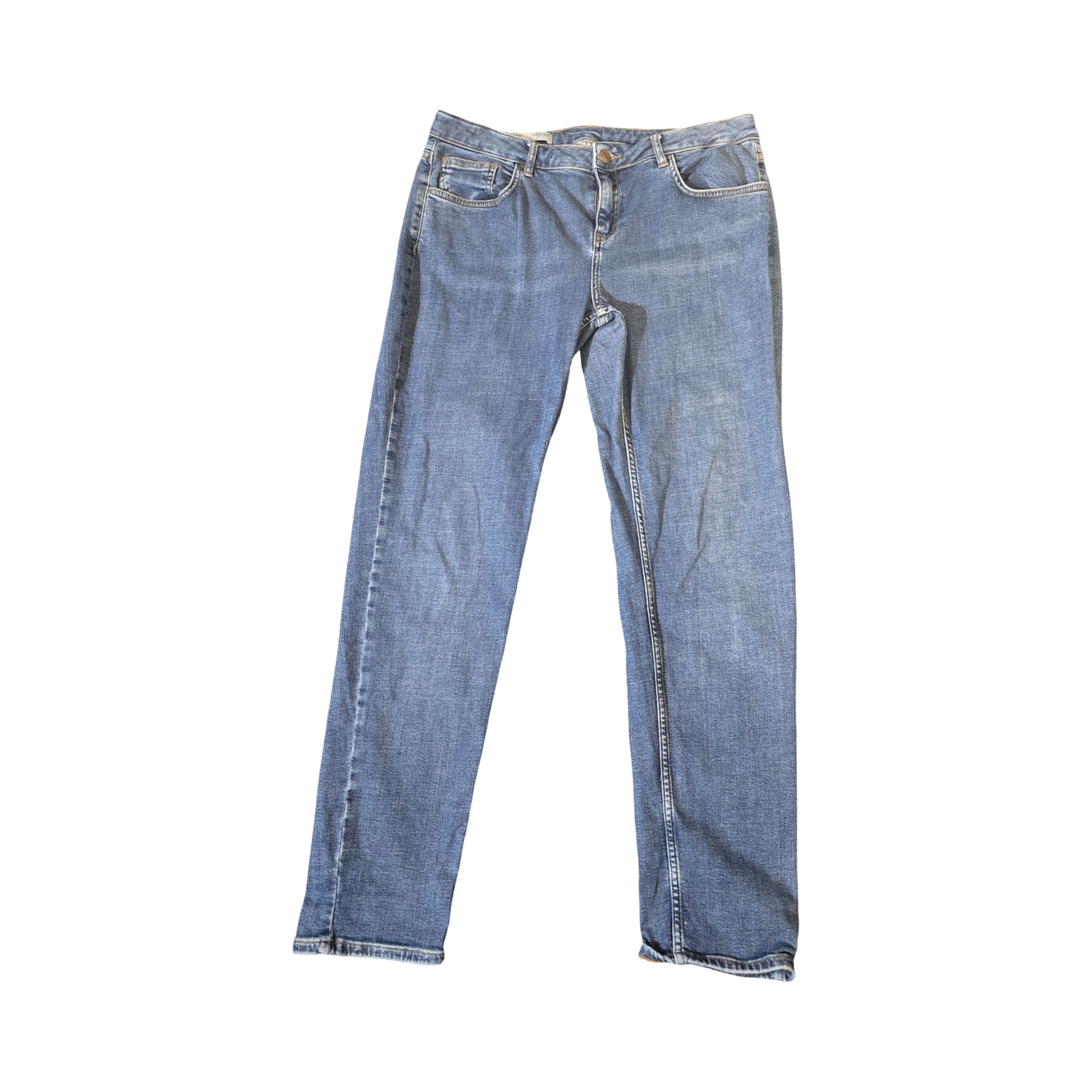 Jigsaw Blue Denim Hampton Slim Boyfriend Jeans ā W32 L28 ā UK 14 ā Cotton & Lyocell
