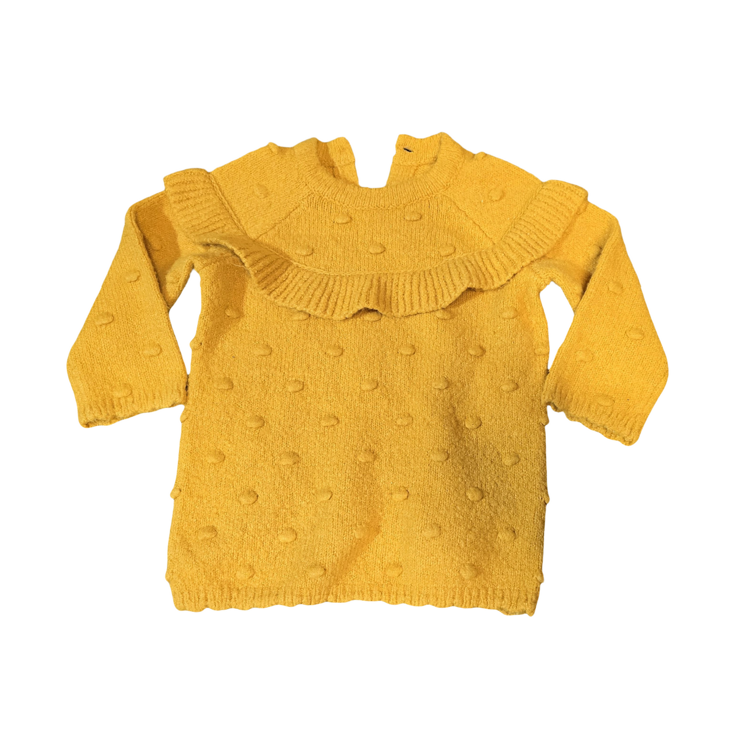 George Girls Mustard Knit Jumper – 3–6 Months – Acrylic/Nylon