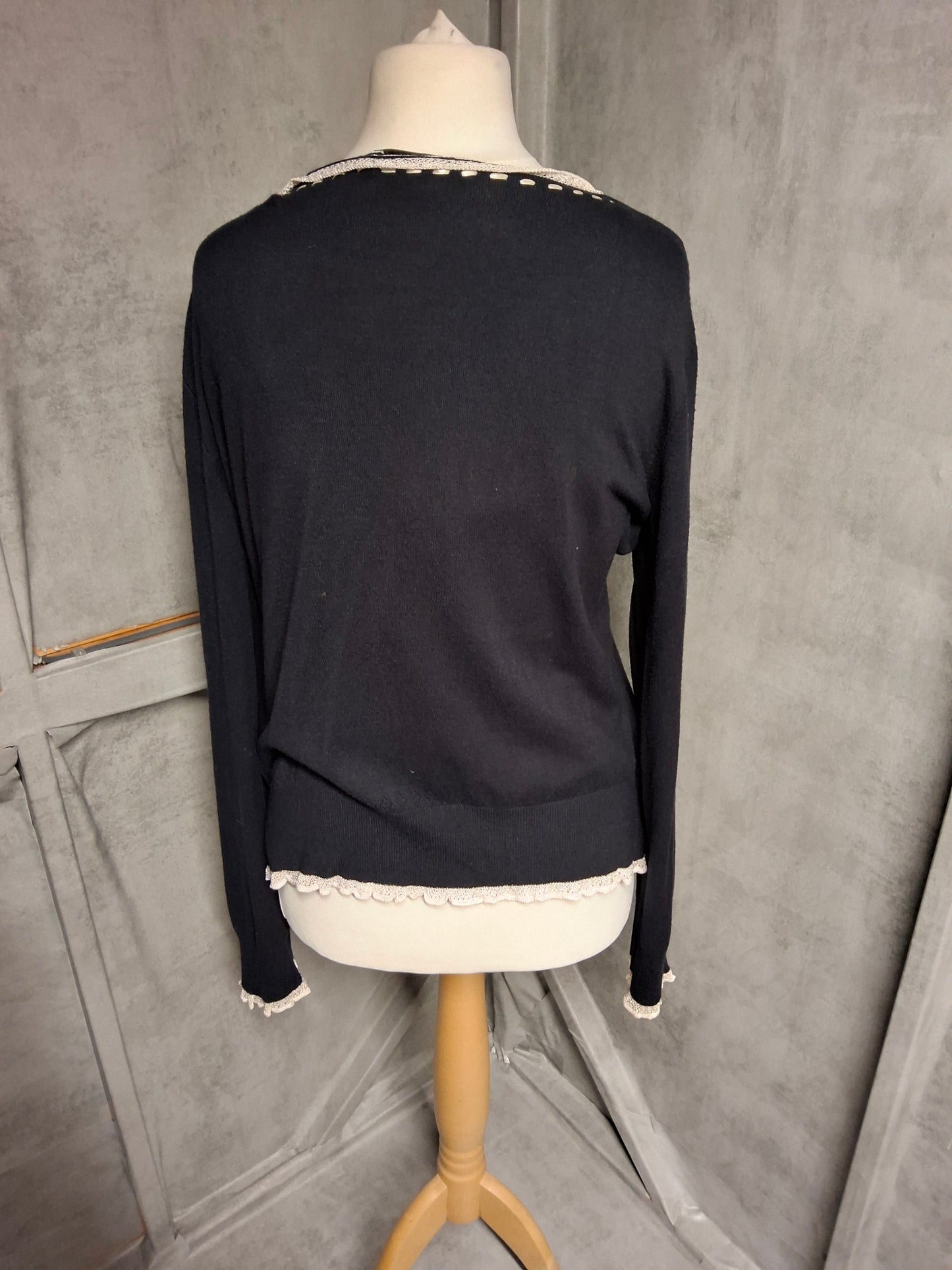 Vintage 90s Laura Ashley Knitted Cami & Cardigan Set – Size 16