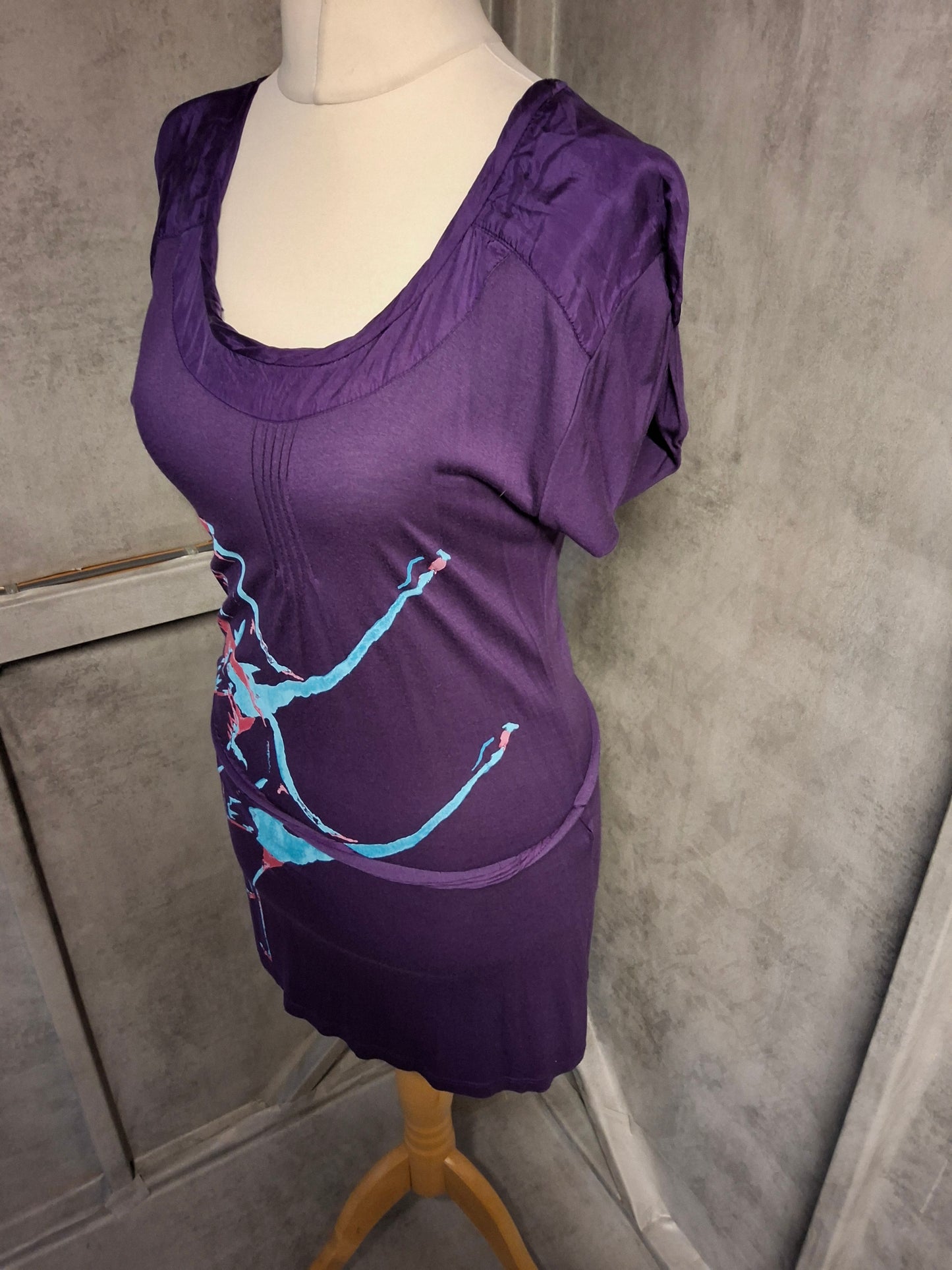 FatFace Bird Print T-Shirt – Modal & Silk Trim, Size 10/12, Soft Feel, Whimsical Design