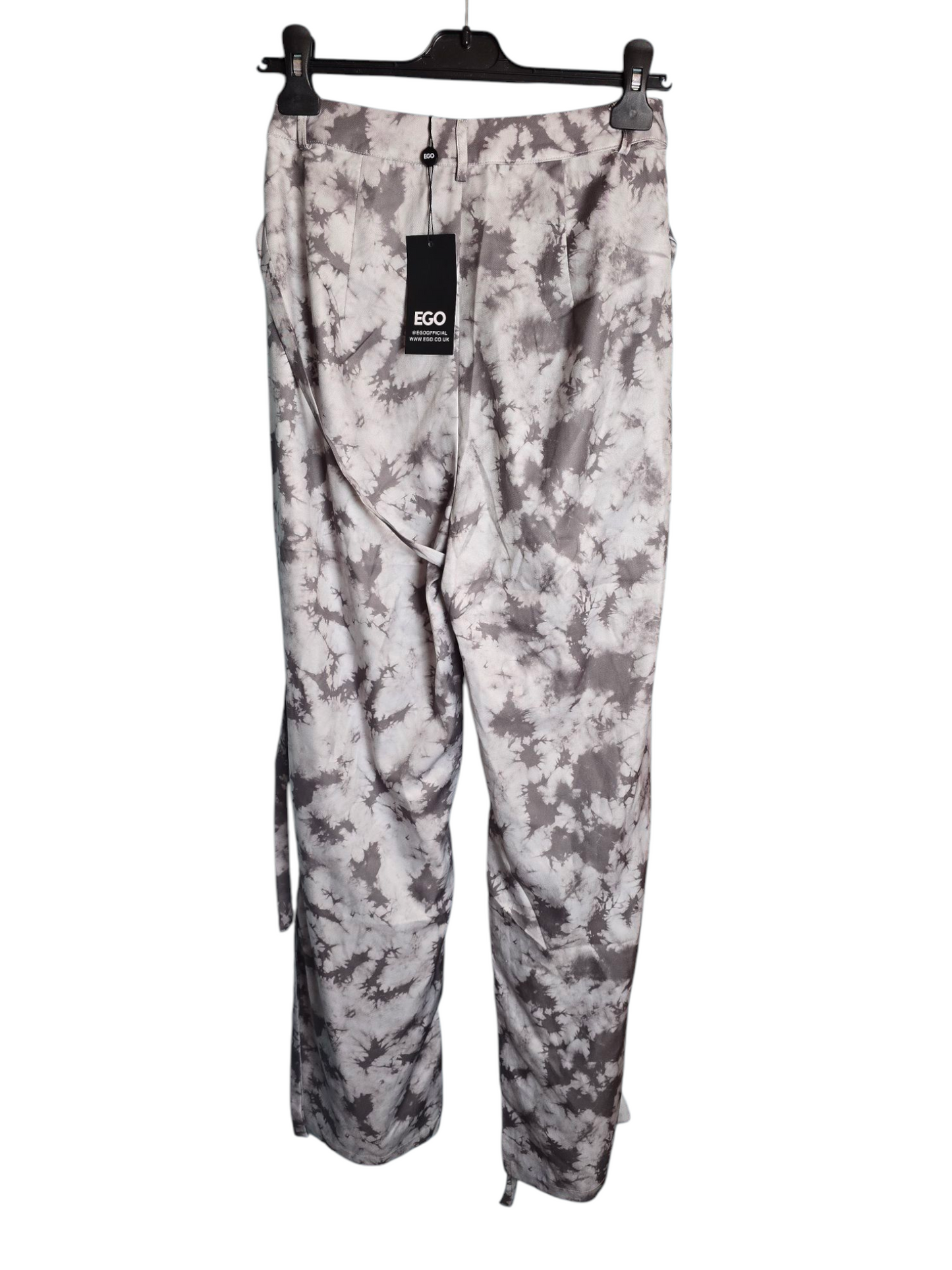 EGO grey tyedye high waisted skinny/flared leg cargo trousers size 6 New