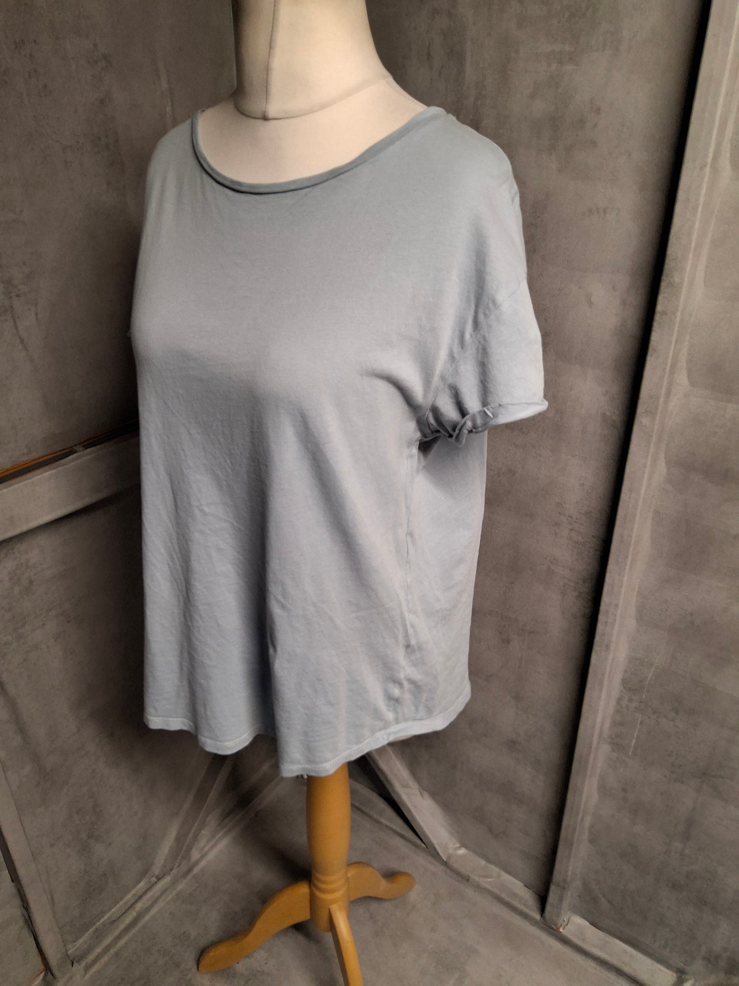 Matalan Light Blue Relaxed T-Shirt β Size M (UK size 10/12) β100% Cotton