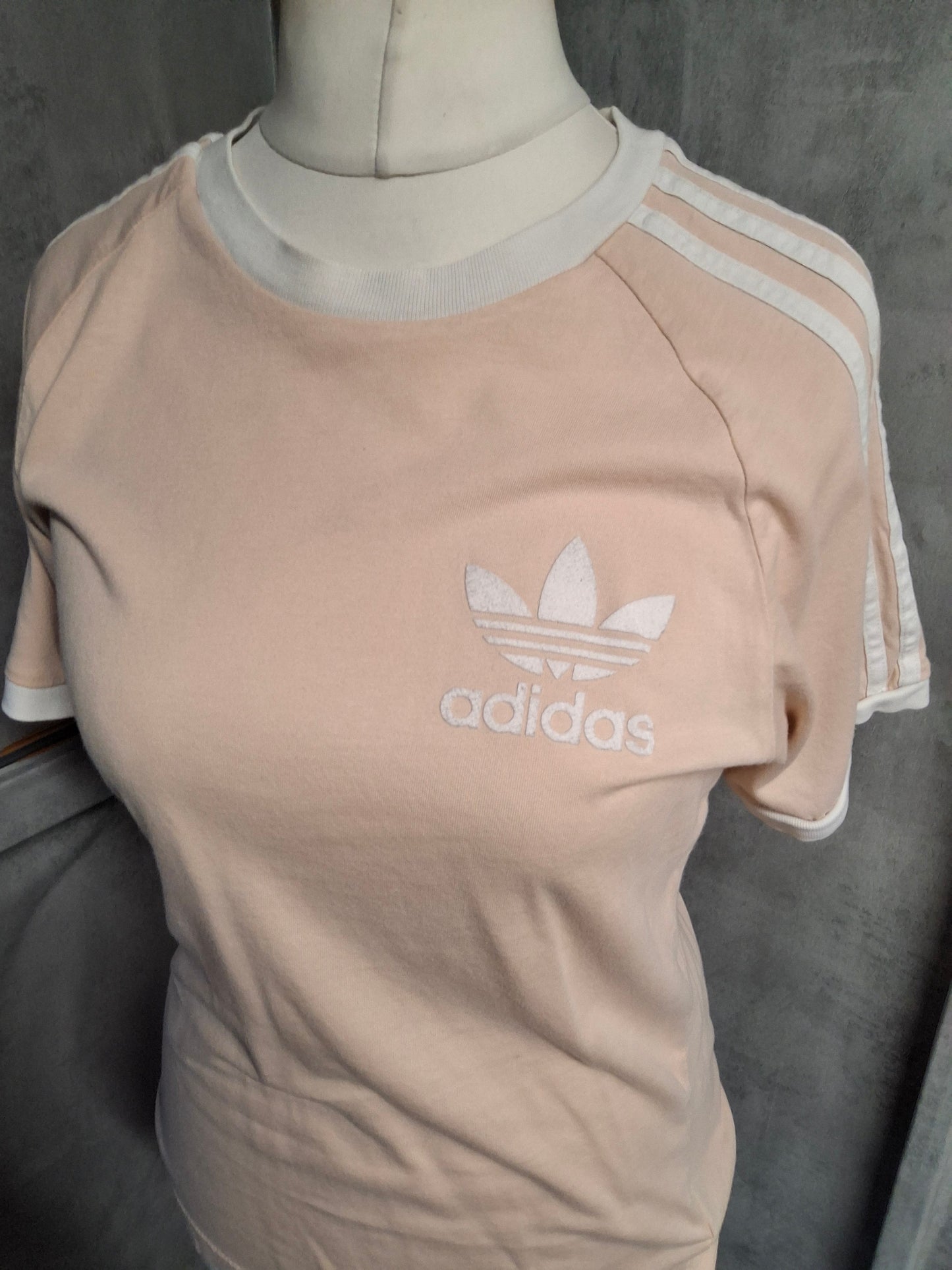 Adidas Light Pink Trefoil Tee – Size S (UK 10/12)