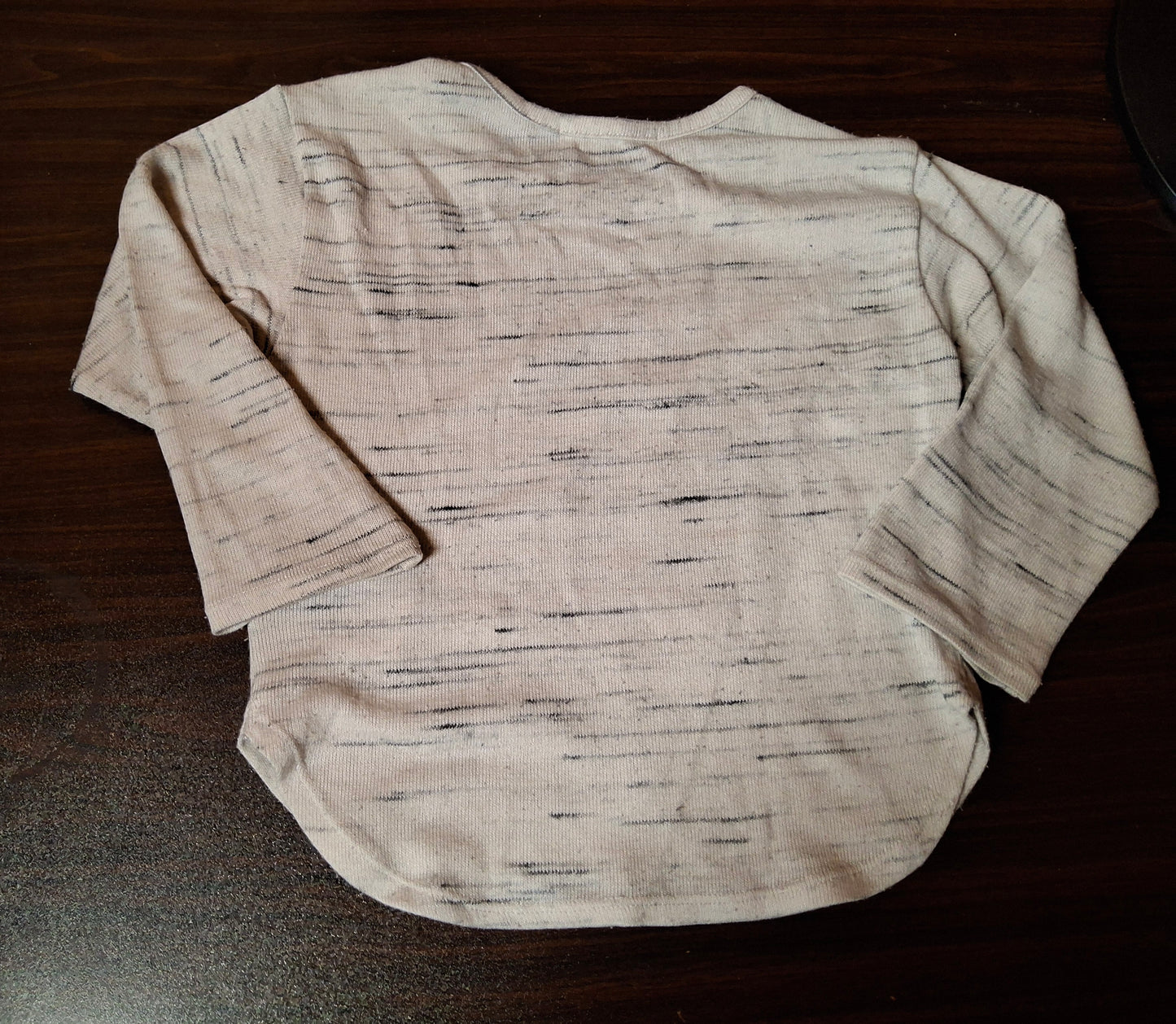 H&M Cream & Grey Dog Print T-Shirt ā Girls 18ā24 Months ā Oversized Fit