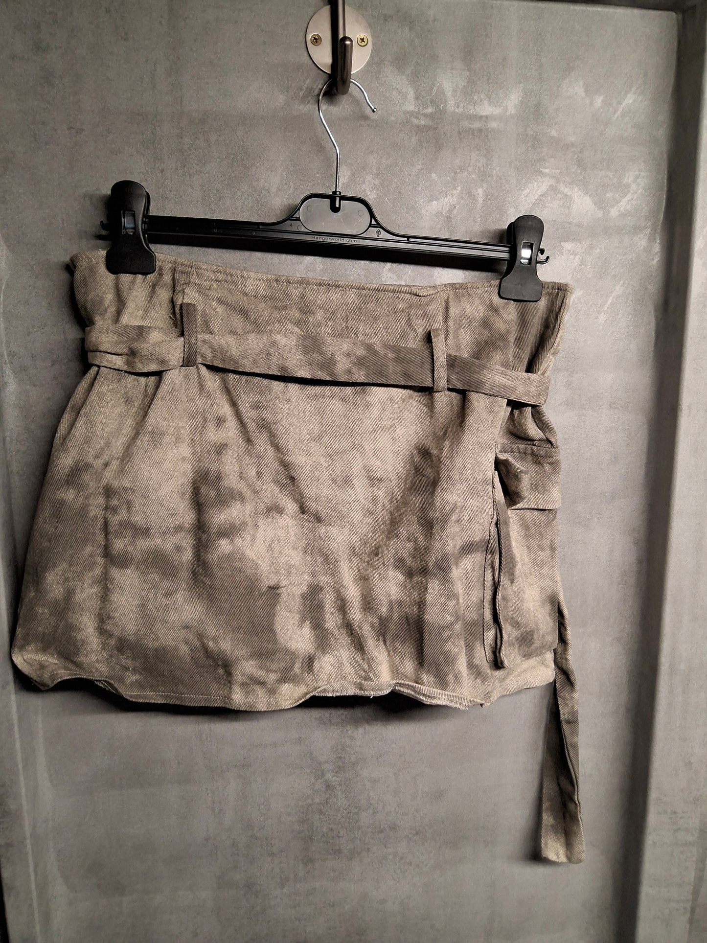 Prettylittlething Grey Stone Cargo Mini Skirt β Size 12 β 100% Cotton