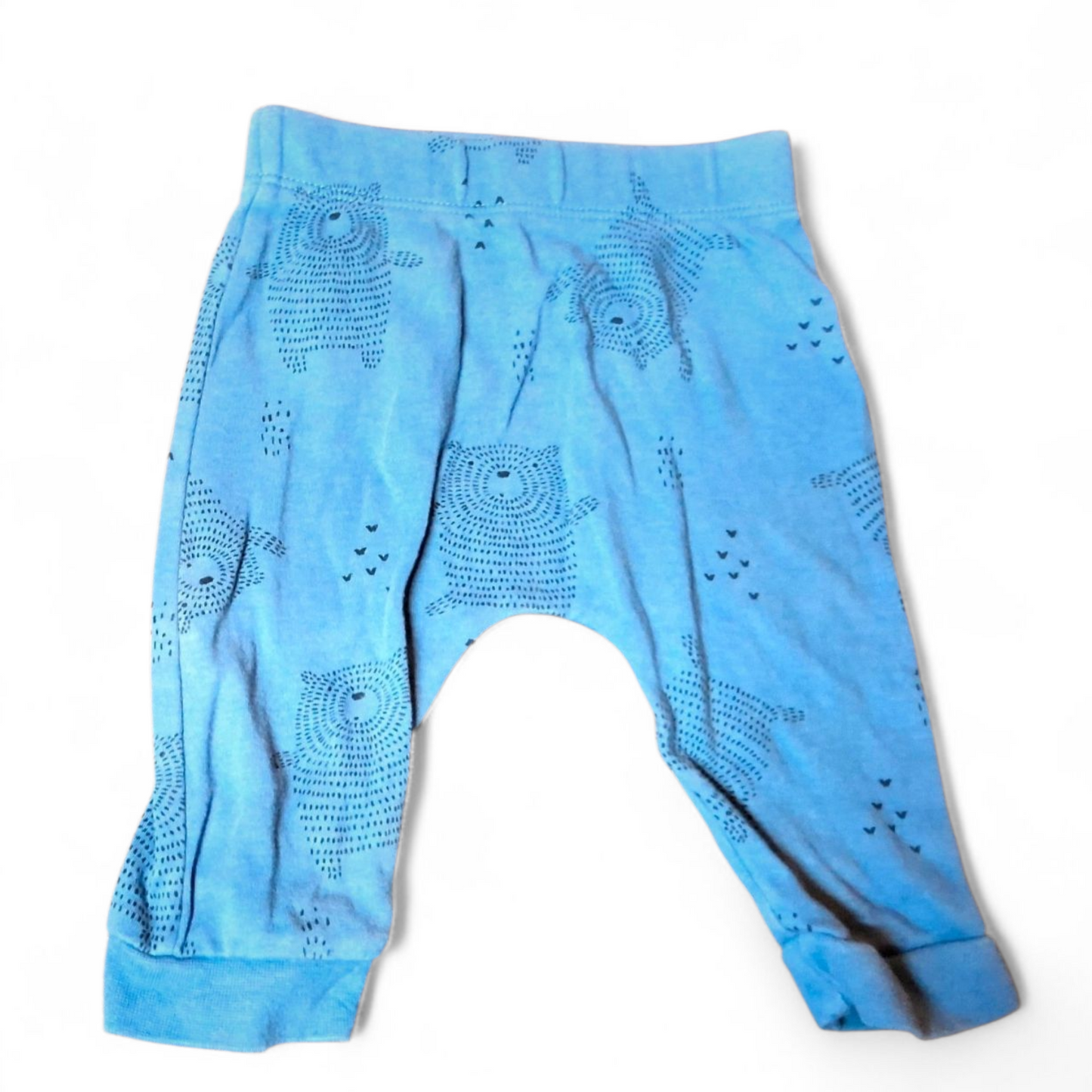 F&F Blue Baby Boys Joggers – Size 3–6 Months – 100% Cotton