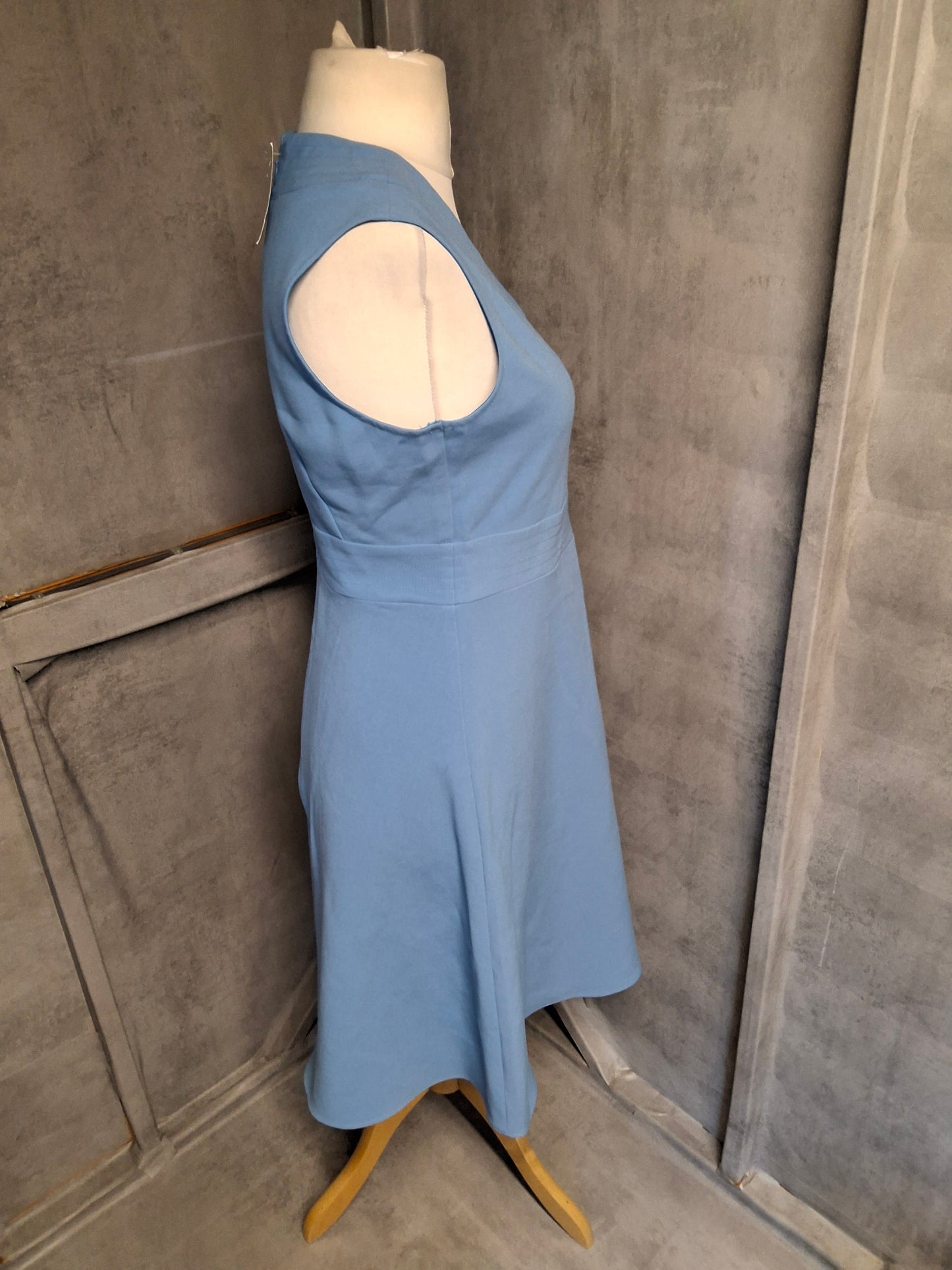 Topshop Blue Sleeveless Knee-Length Dress – Size 12 – NWT RRP £48