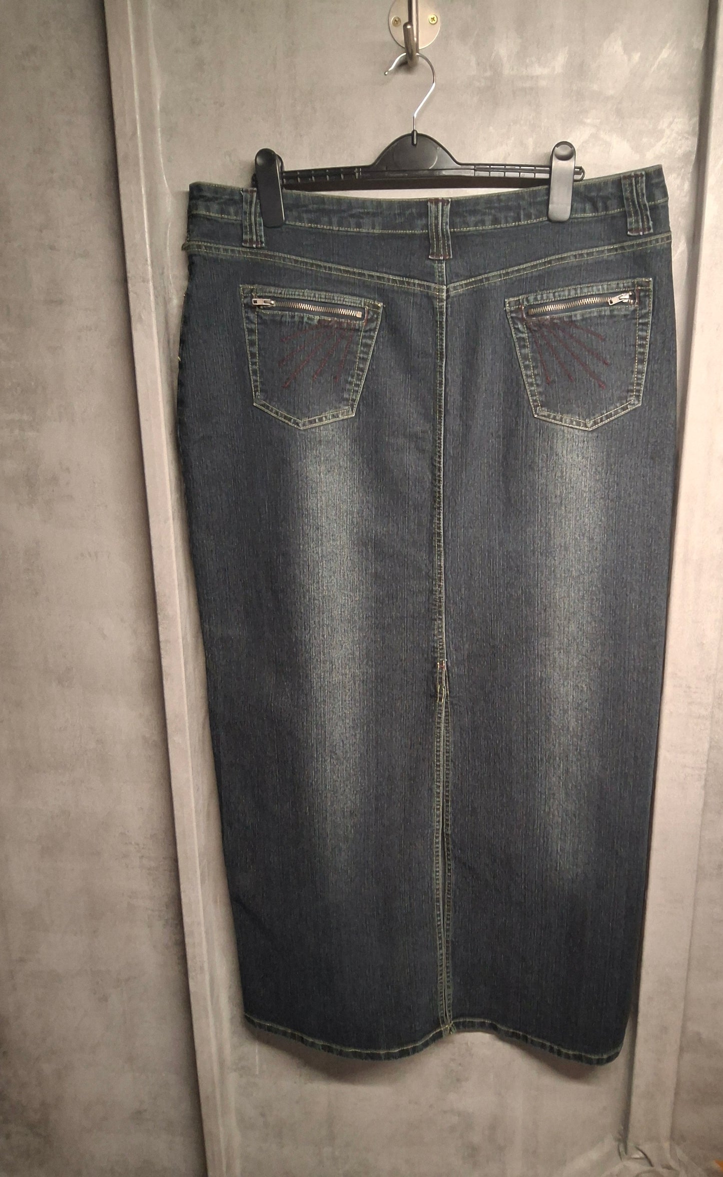 Tall Zone Blue Denim Maxi Skirt β Size 18 β Back Split & Pockets