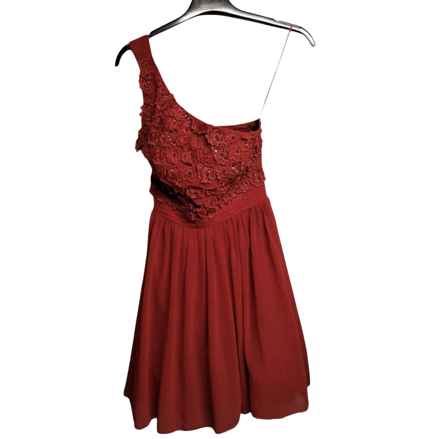 Little Mistress Red One-Shoulder Embellished Mini Dress β Size 6 β NWT