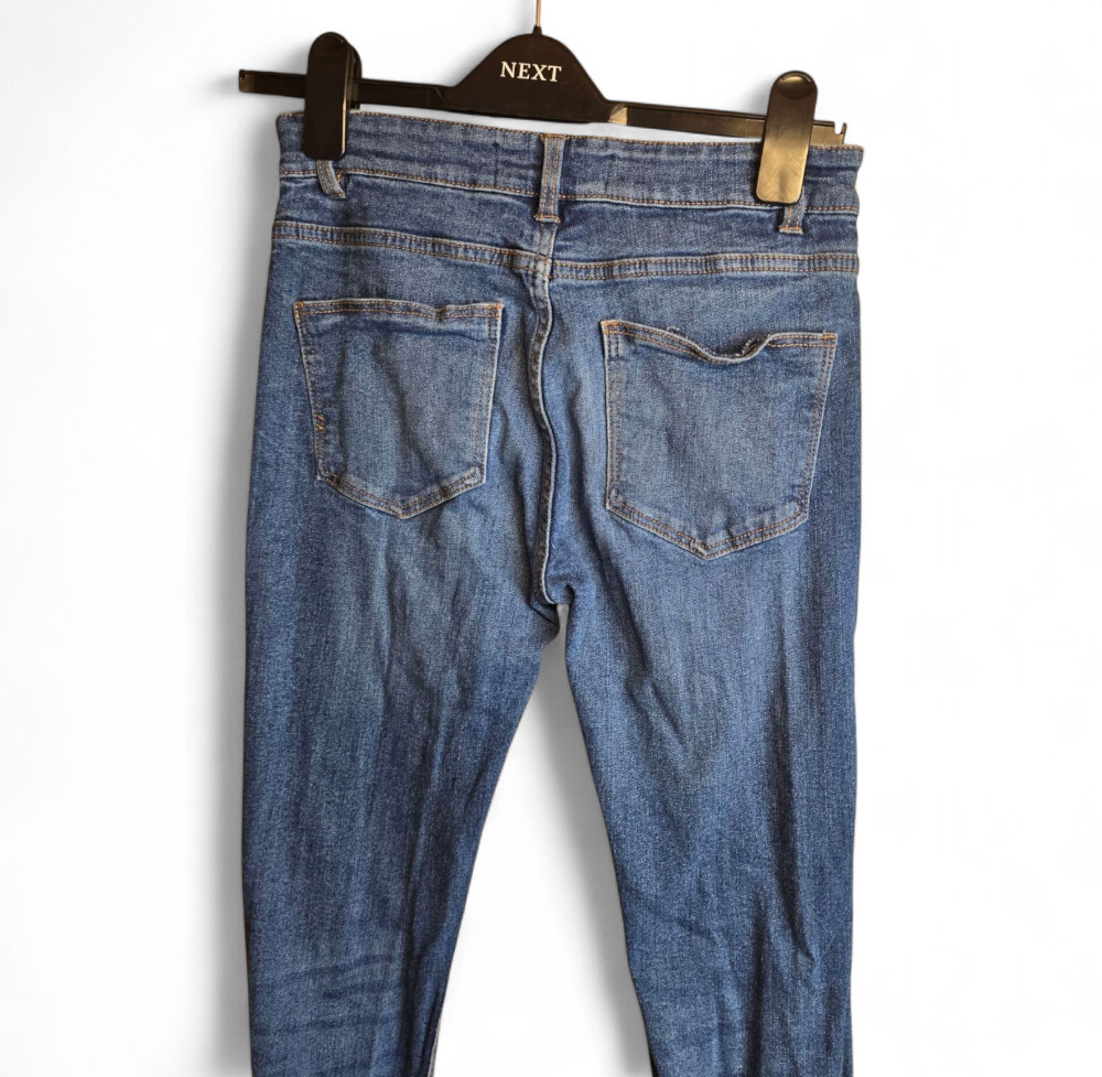 Boys Slim Leg Faded Jeans Age 13 – Front & Back Pockets, Stylish Everyday Denim