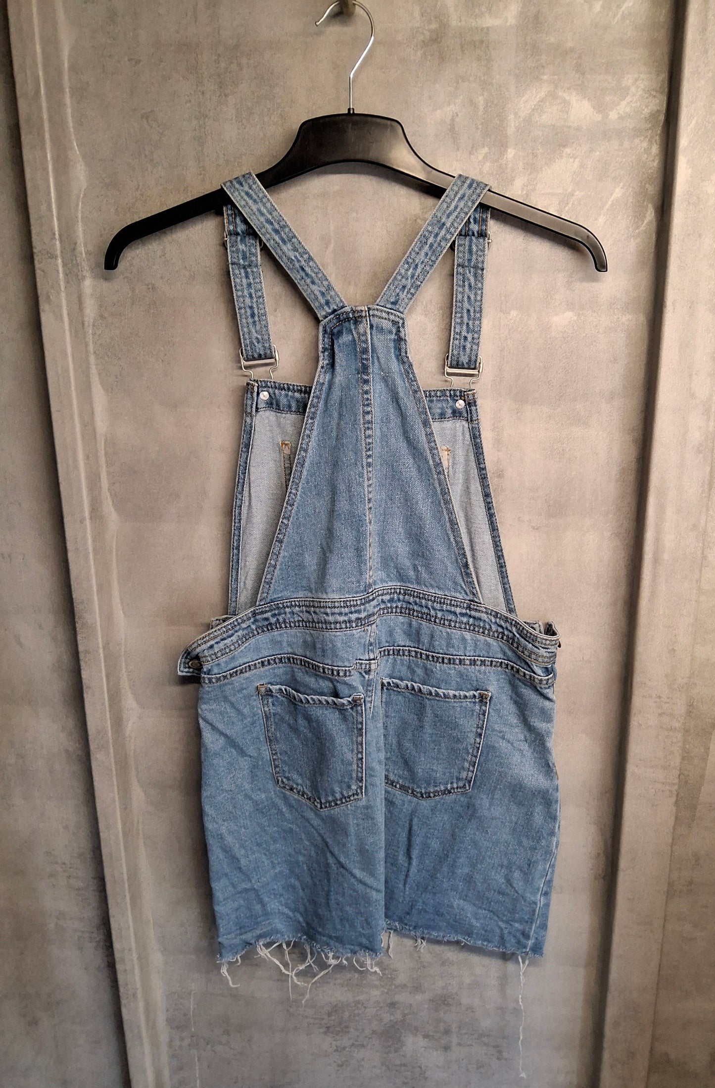 Primark Denim Pinafore Dress – Size 10 | 100% Cotton | Mini-to-Knee Casual Cool