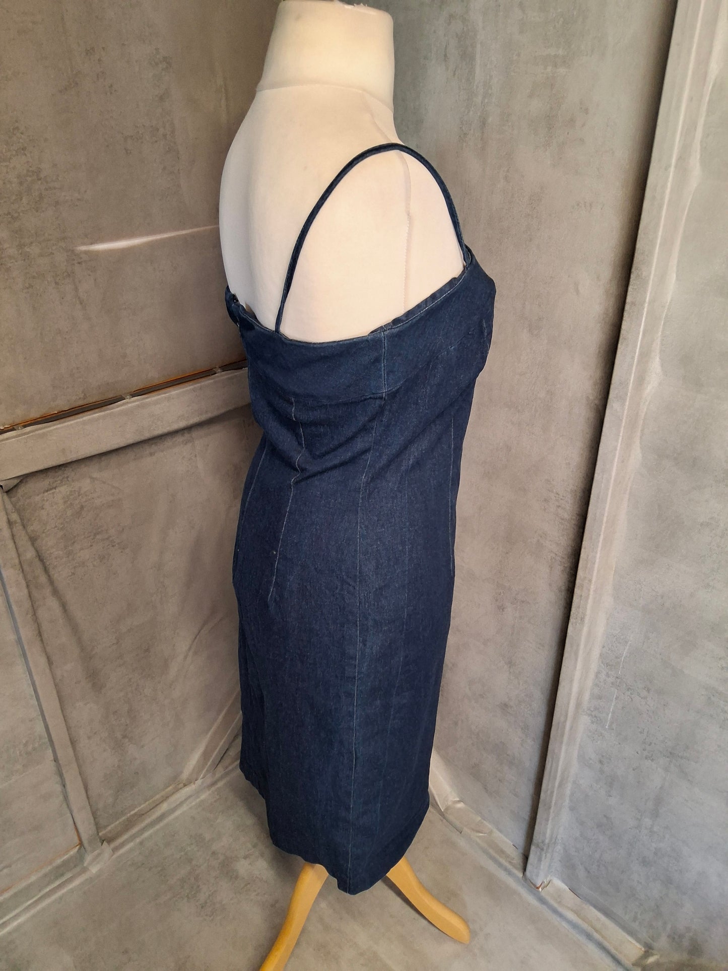 Brooks Brothers Dark Denim A-Line Dress – Size 8 – 100% Cotton