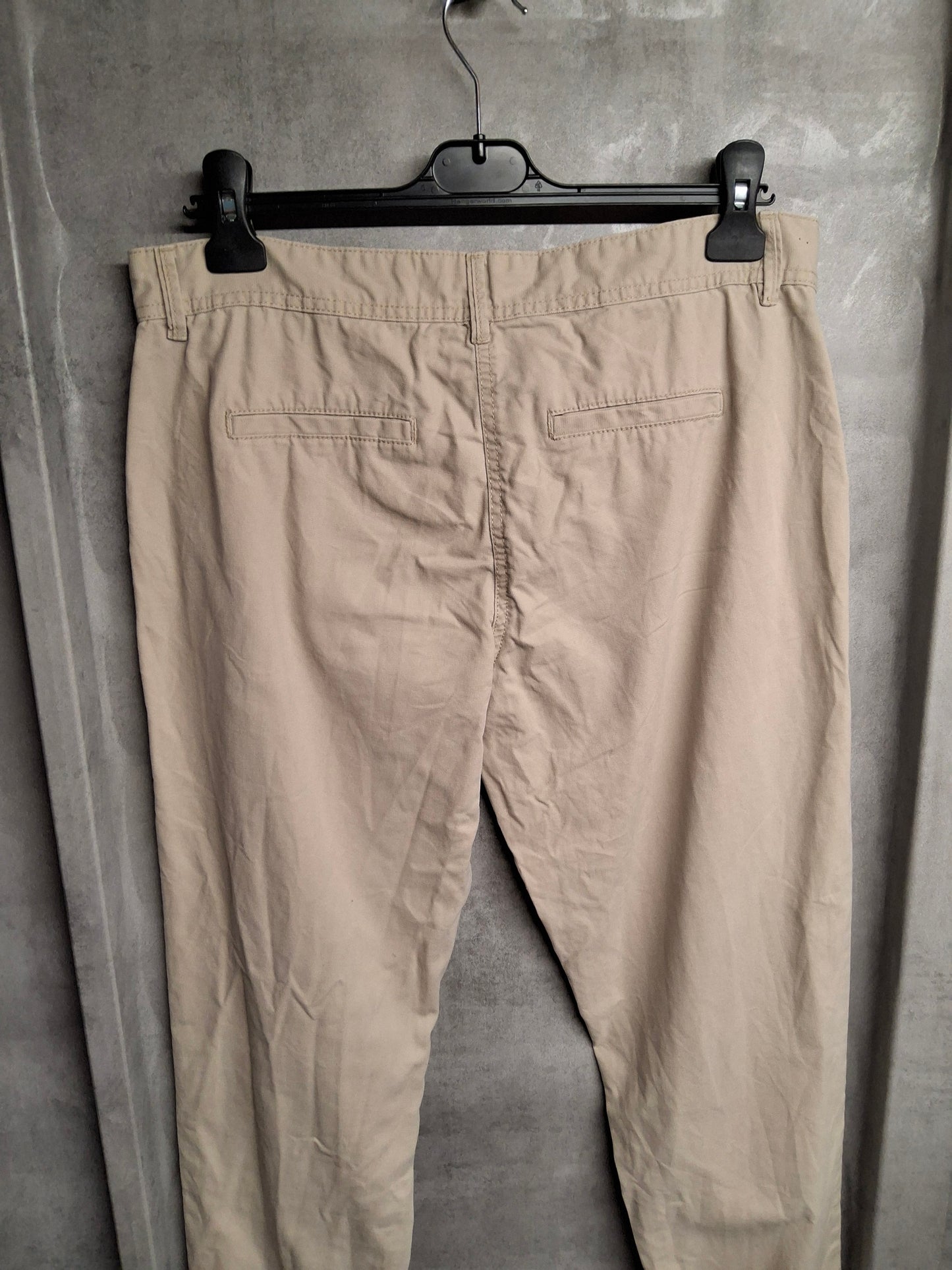 Next Beige Slim Leg Chino Trousers – Size 12 – Smart-Casual Essential