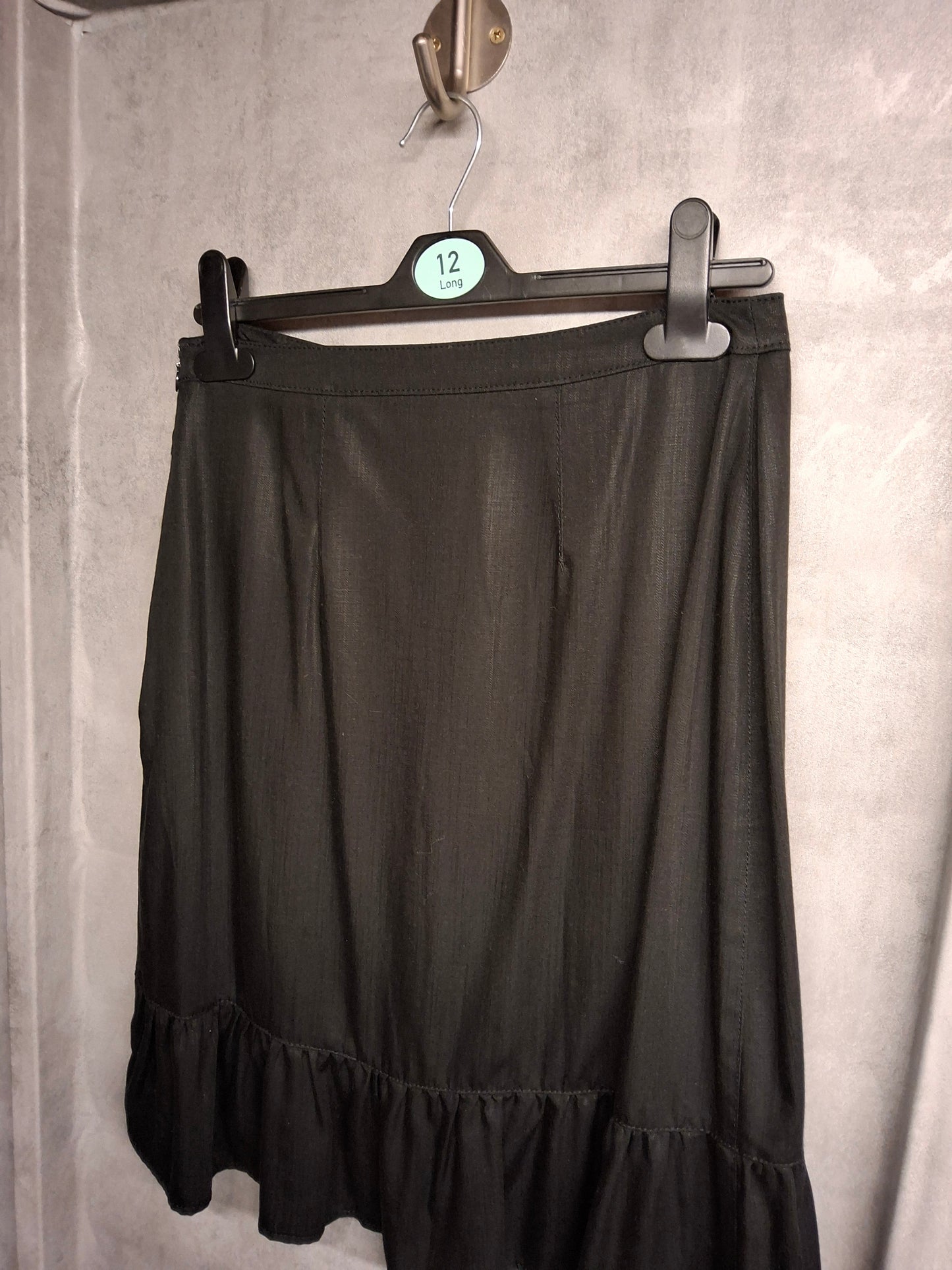 Next Black Frill Wrap Skirt | Size 8 | NWT | 100% Tencel Lyocell