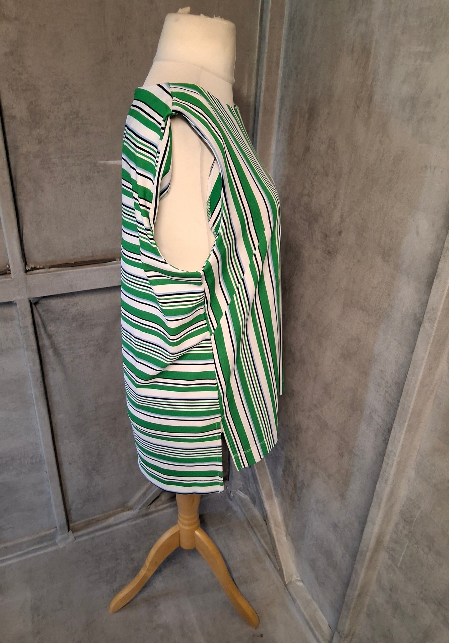 NEXT Green Stripe Sleeveless Blouse – Size 18