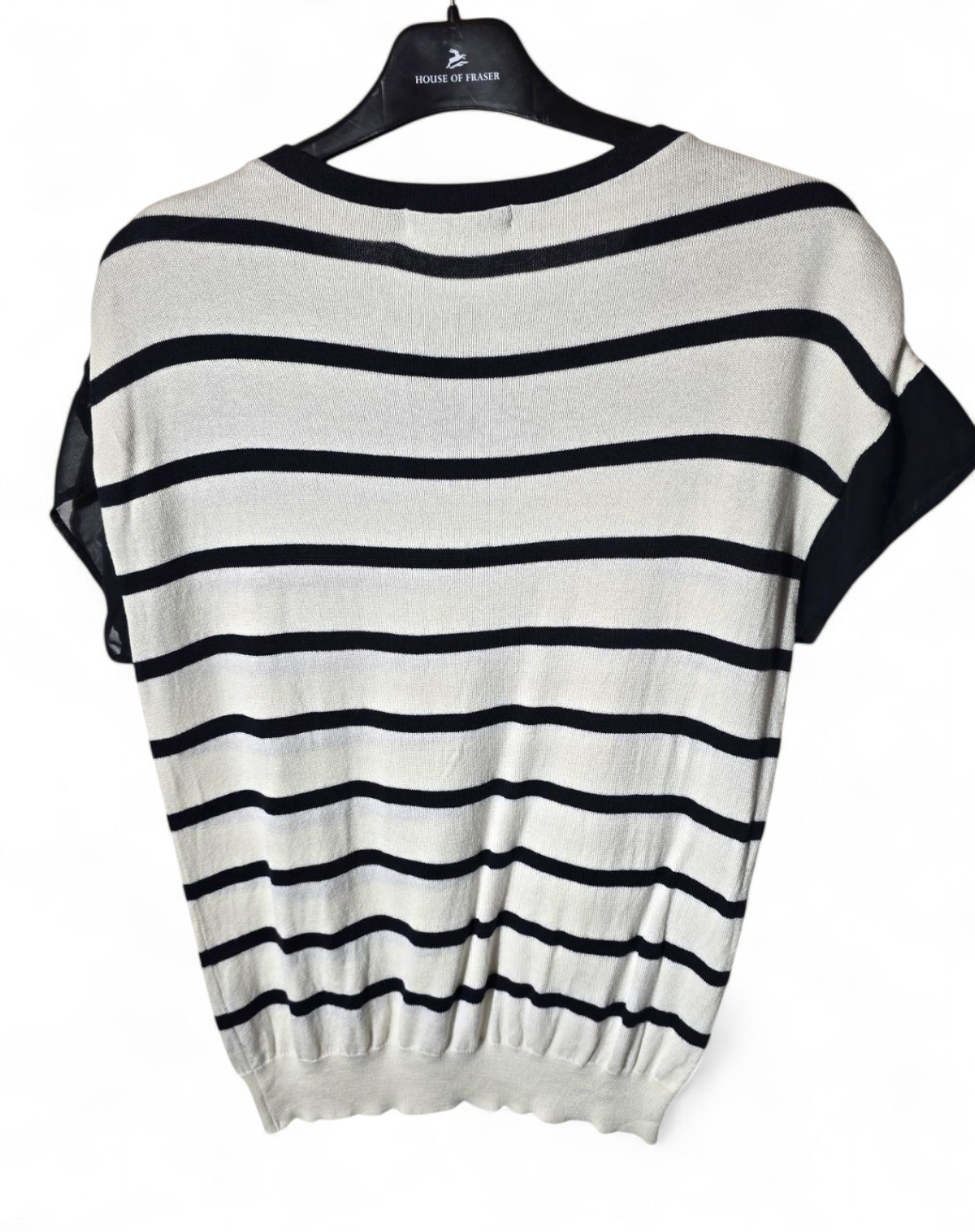 George navy & white striped short sleeved jumper size 10
