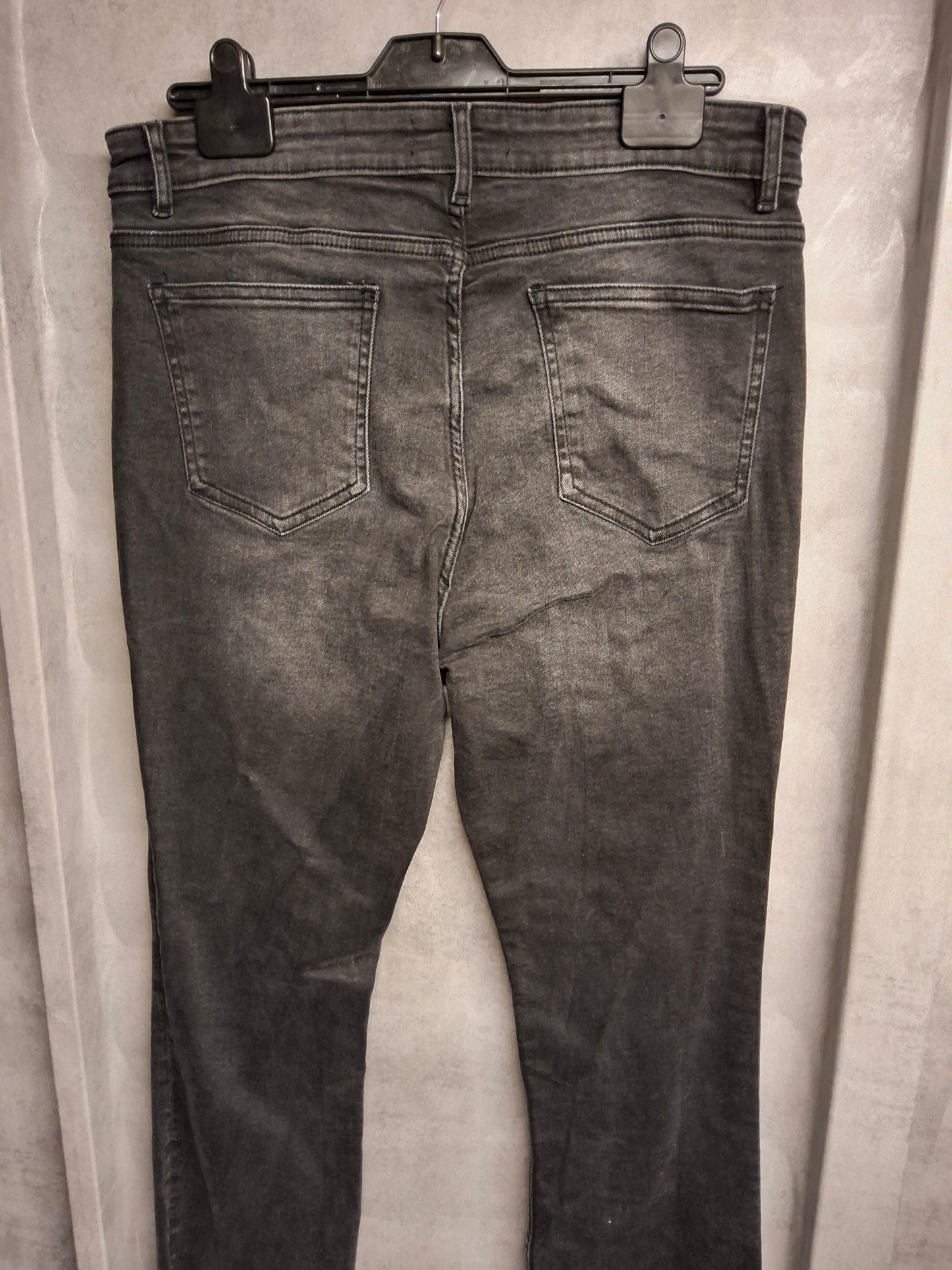 Primark Black Bootcut Jeans with Frayed Hems – Size 16