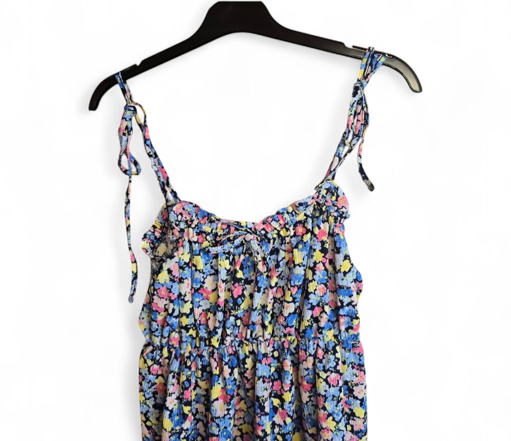 Pep & Co floral multicoloured tie sleeve cami top New size 10
