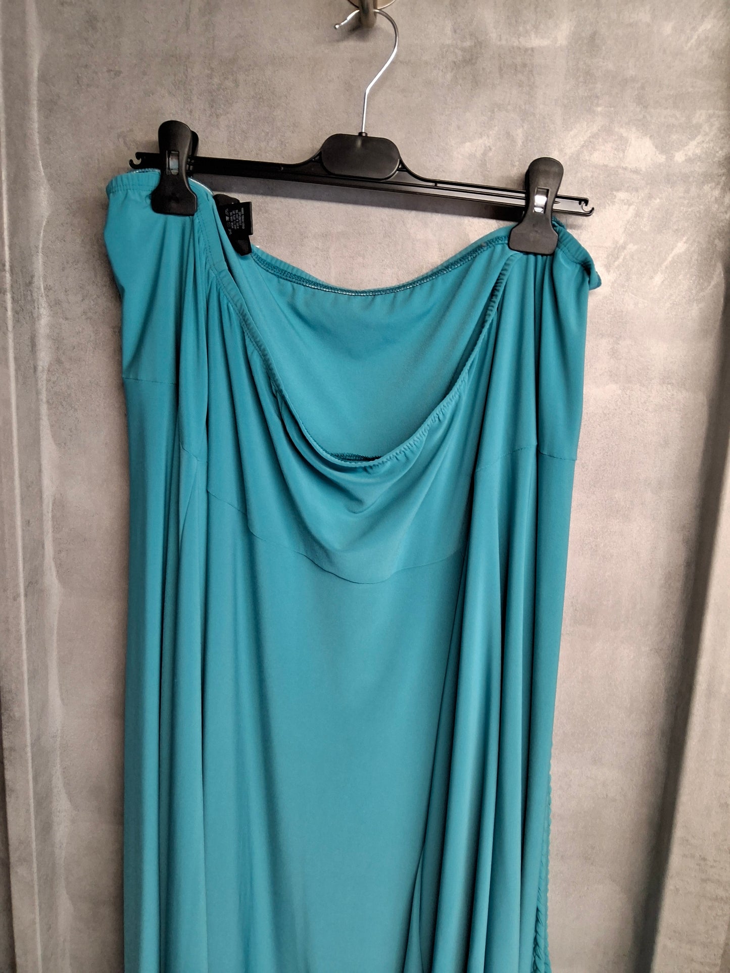 Attitudes by Renée Teal Green Asymmetrical Midi Skirt – Size 3XL UK 24–28