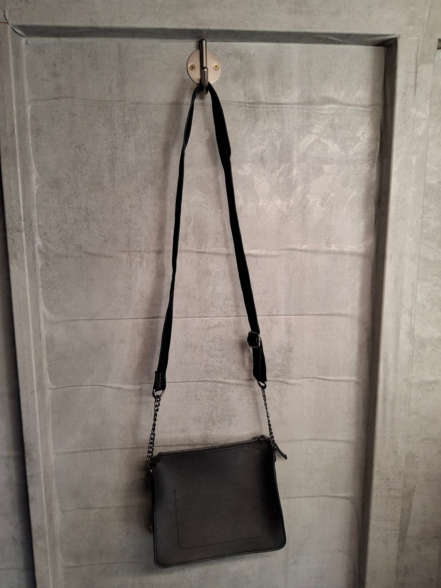 Primark Black Tassel Shoulder Bag – Adjustable Strap, Zip Close, Coin Purse, 22x18cm