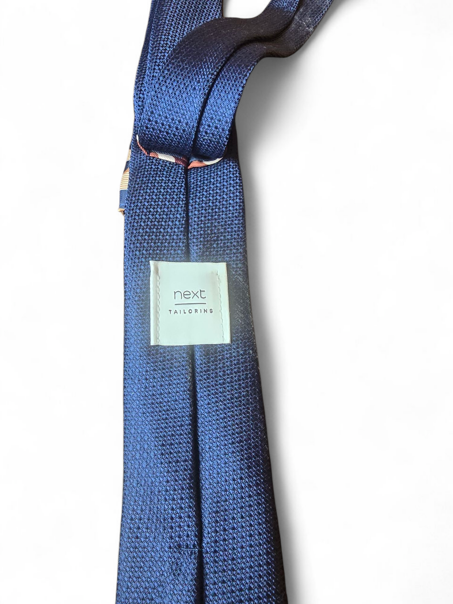 Next Men’s Navy & Brown Tie Set – Includes Pocket Square, New, Polyester, Formal Accessory