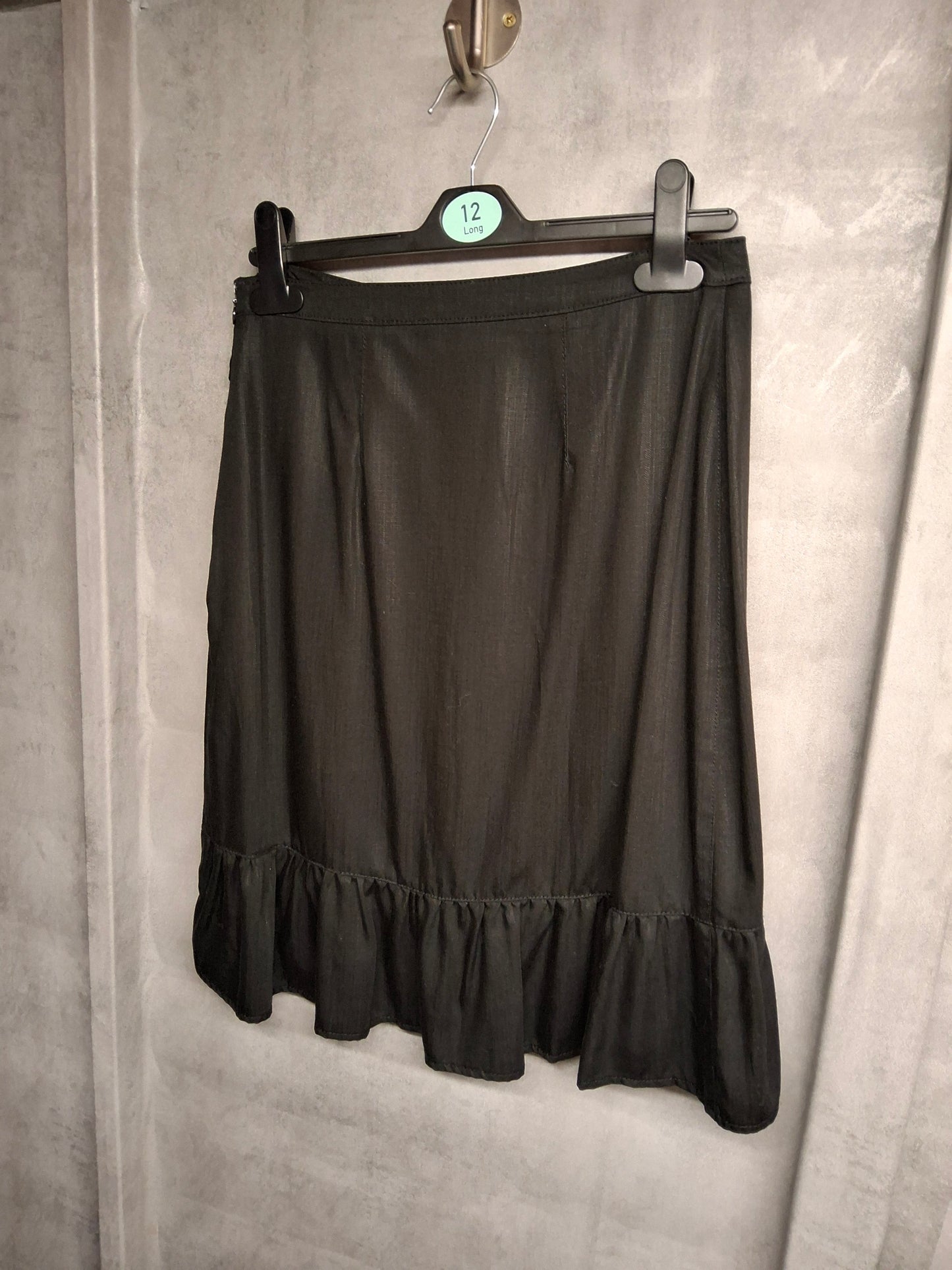 Next Black Frill Wrap Skirt | Size 8 | NWT | 100% Tencel Lyocell