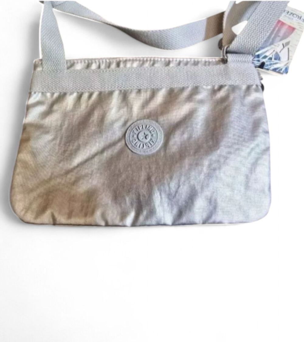 Kipling Frozen 2 Silver Shoulder Bag – Kids, Zip Close, Charm, New with Tags, 9"x7"