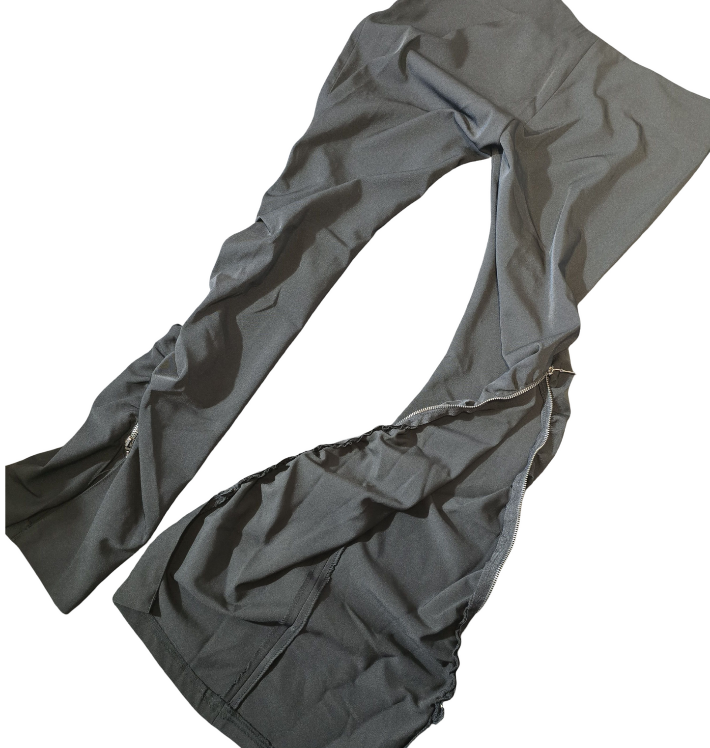 Morgan Y2K Black Bodycon Trousers – High Waist, Zip Detail,