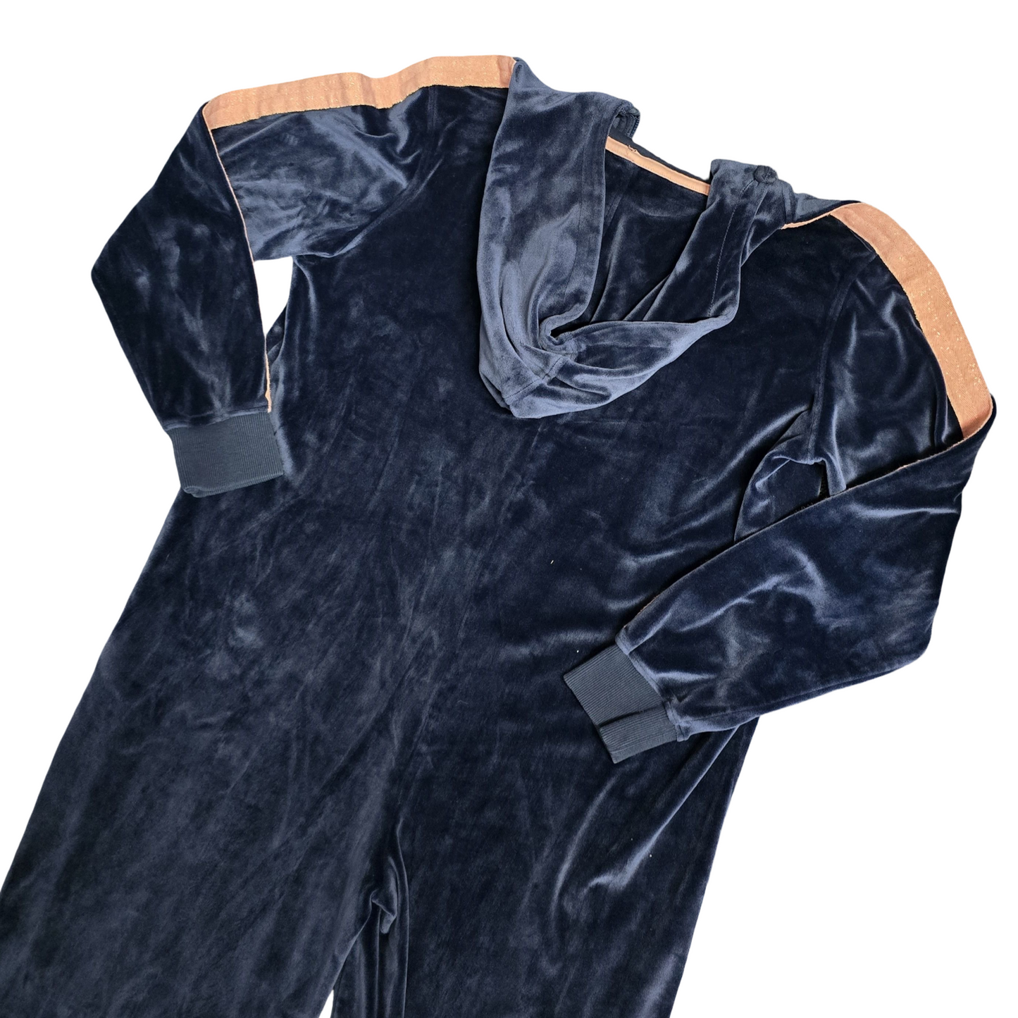 Next Navy & Pink Fleeced Hooded Onesie – Girls Age 15–16 Years – Cosy Zip-Up