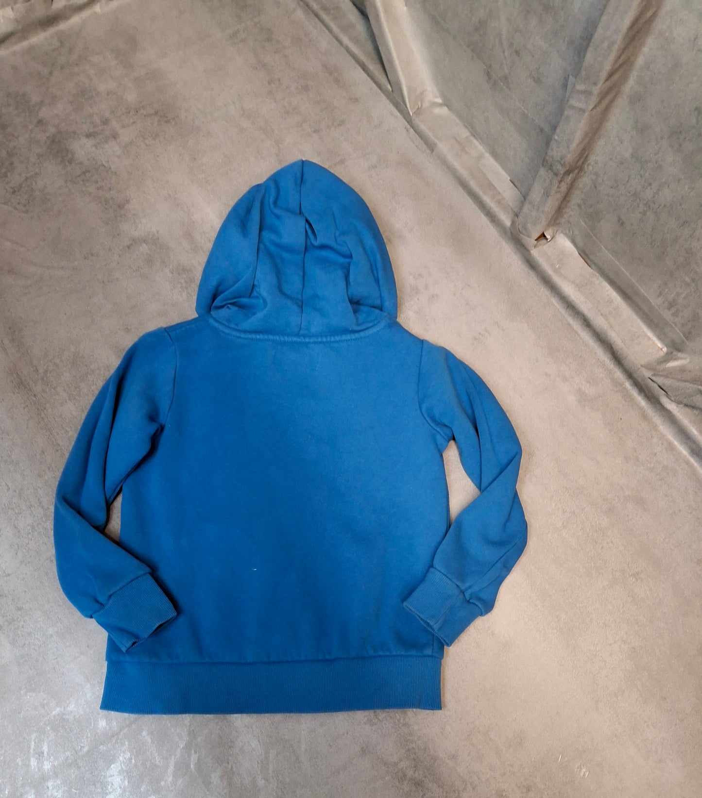 Jack & Jones Boys Blue Hoodie Age 6β7 | Denim College Print | Cotton Blend