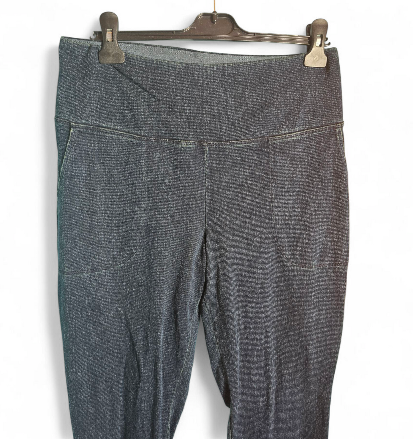 Women with Control Blue Denim Jeggings Size L – High Waist, Slim Fit, Pockets, Fits 14/16