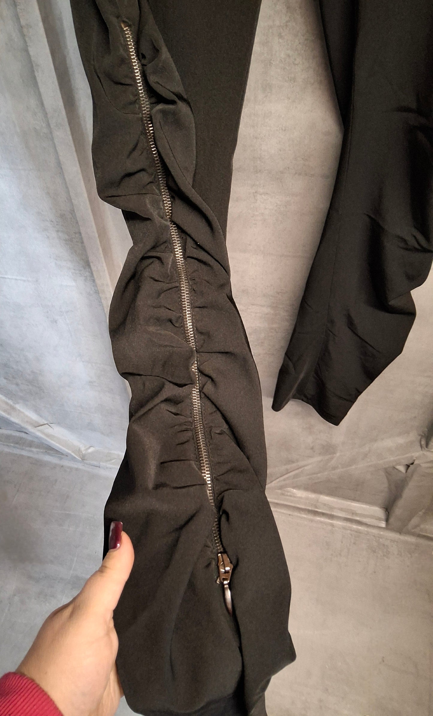 Morgan Y2K Black Bodycon Trousers ā High Waist, Zip Detail,