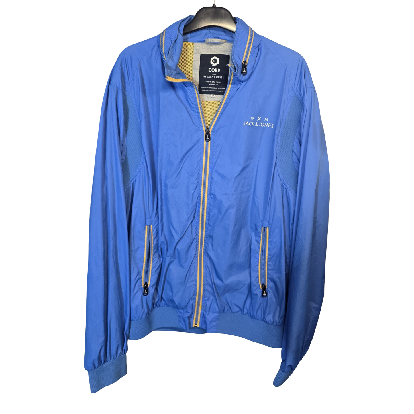 Jack & Jones Core Blue Lightweight Rain Jacket β XL β Hooded & Mesh Lined