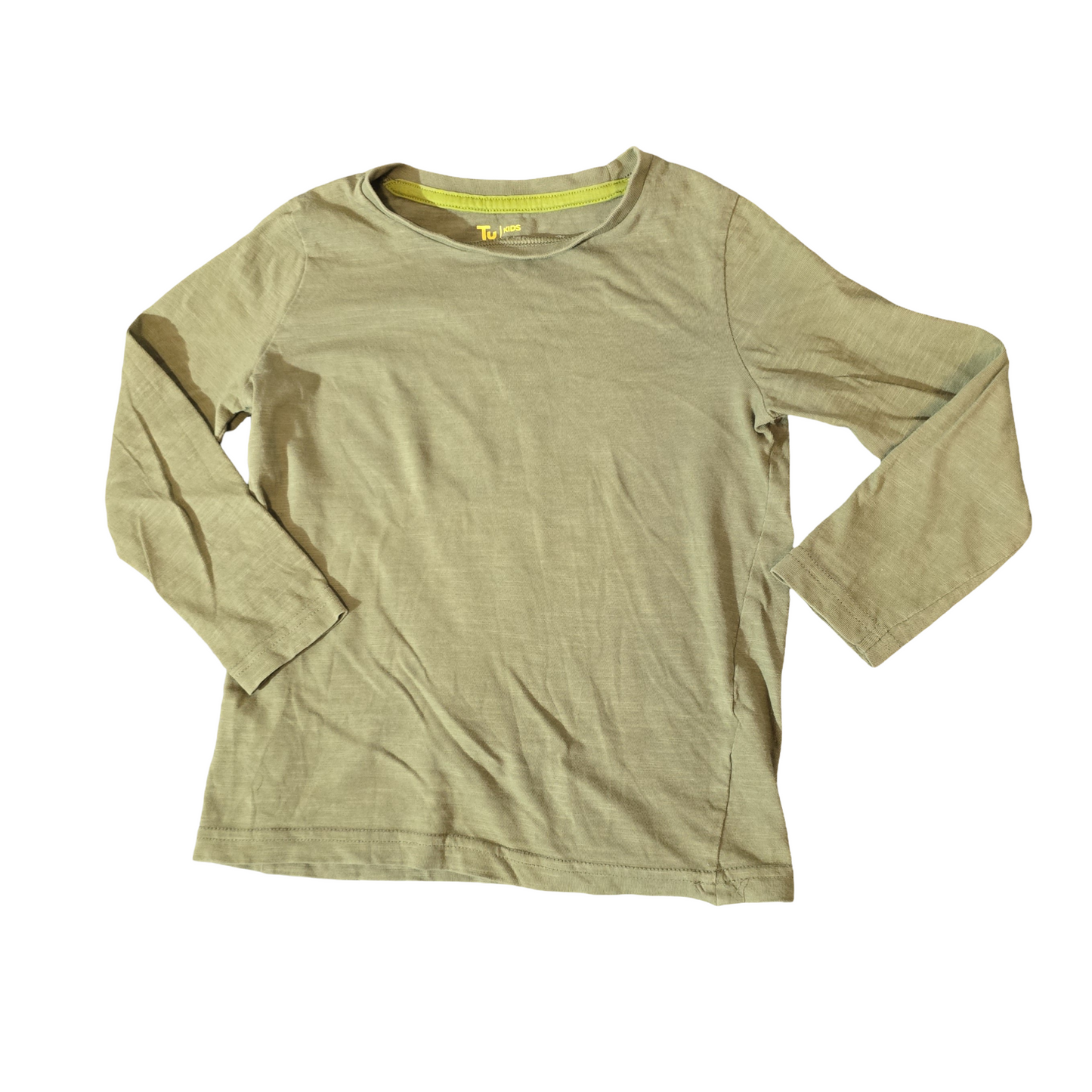 Tu Green Long-Sleeved T-Shirt – Boys 3–4yrs