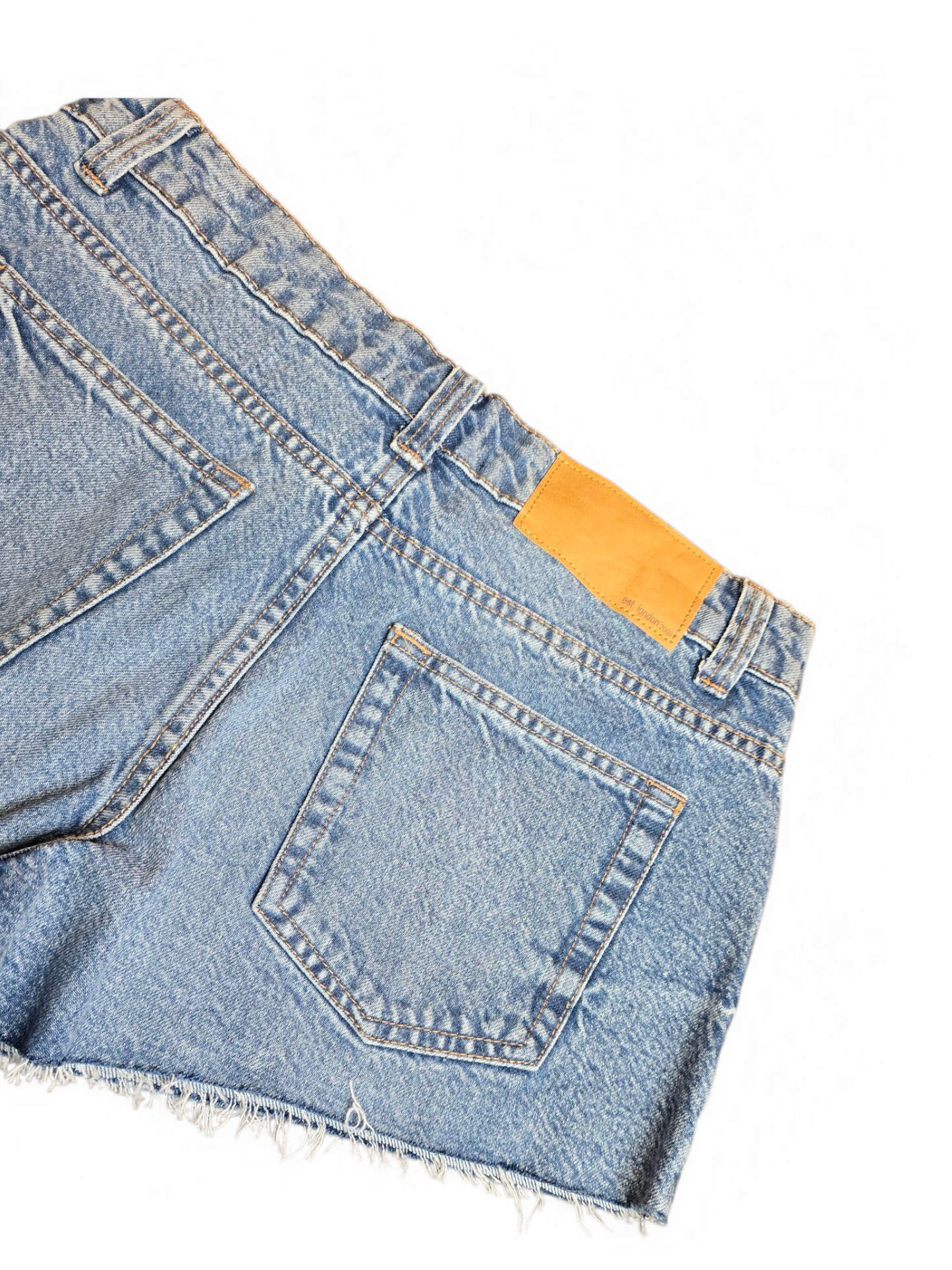 Asos Petite blue 'hotpant' shorts size 6