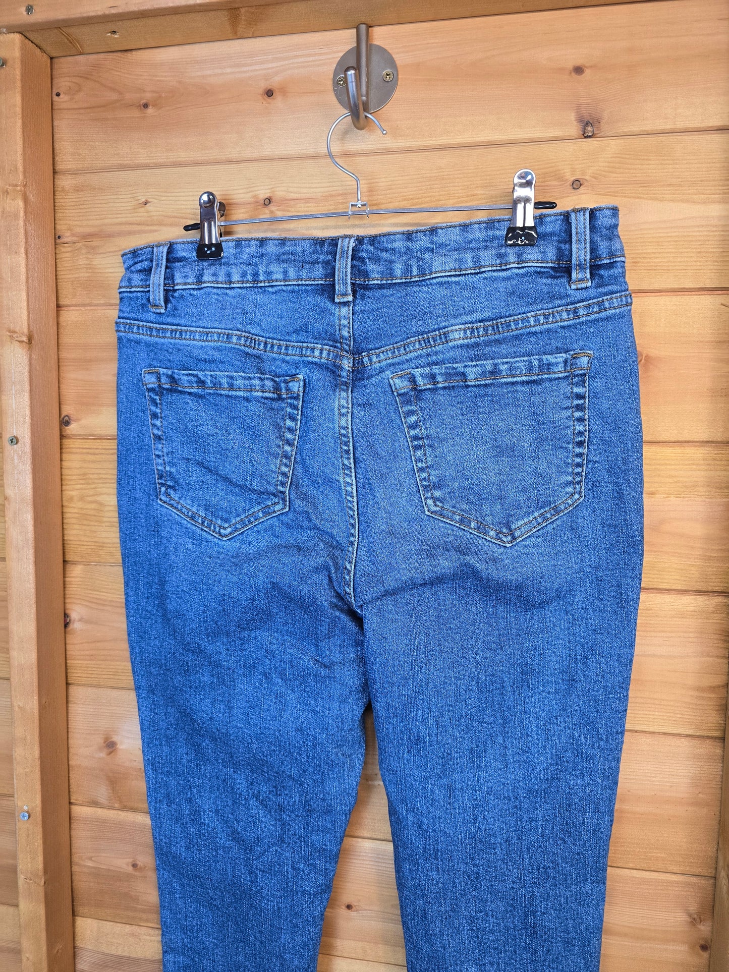 š George 'Ebony' High-Waisted Blue Skinny Jeans ā Size 12
