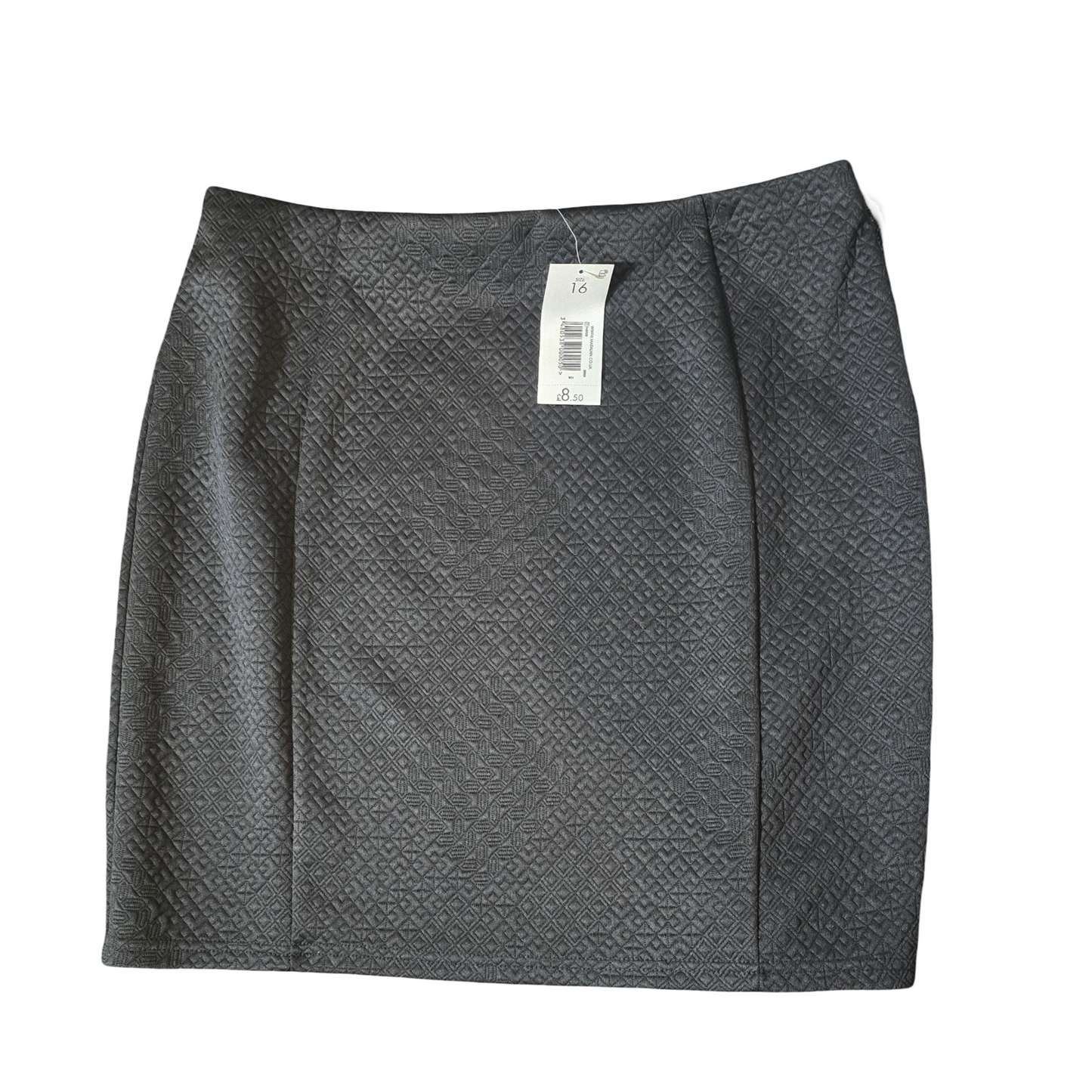 Matalan Black Patterned Mini Skirt β Size 16 β NWT
