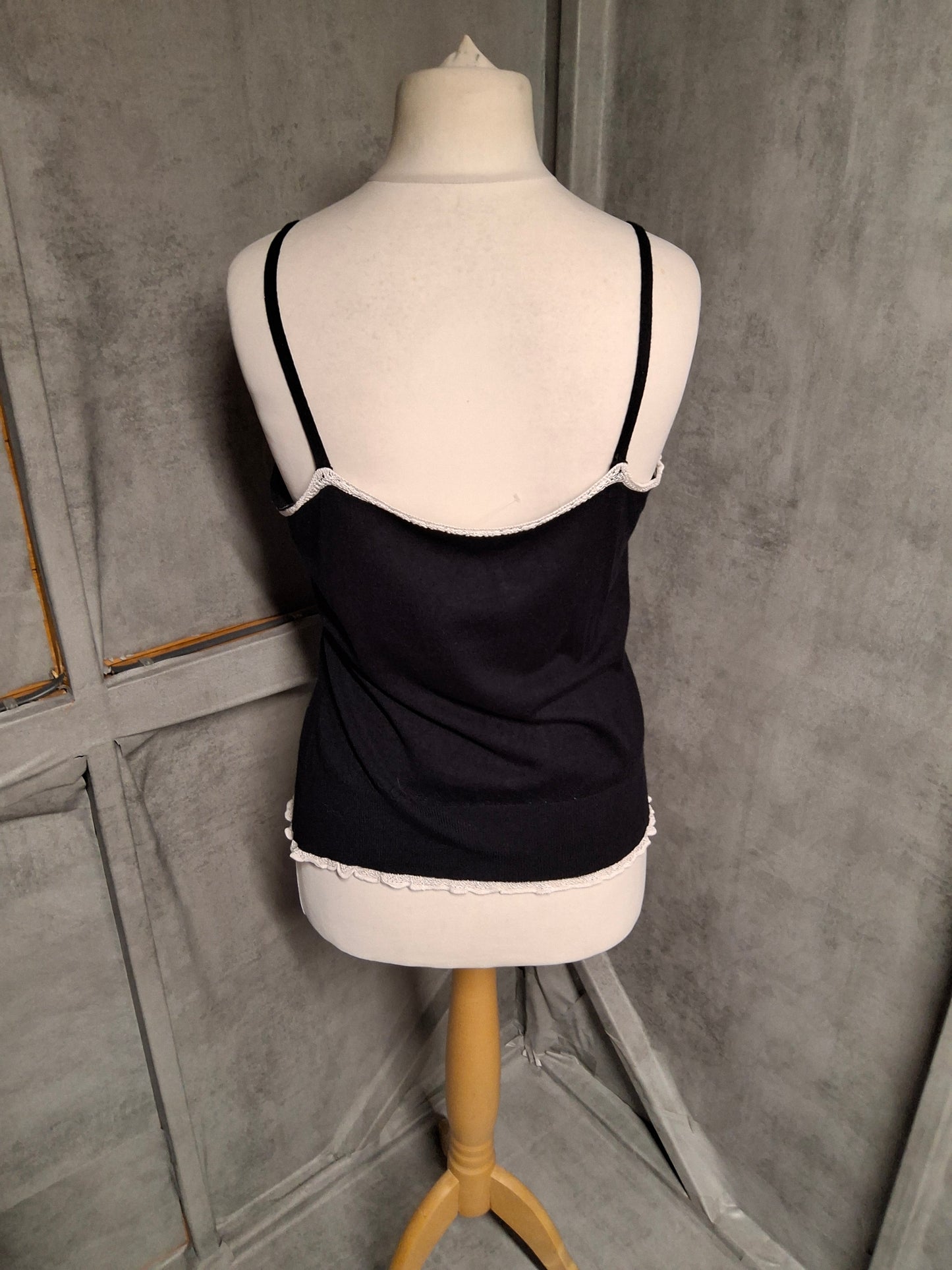 Vintage 90s Laura Ashley Knitted Cami & Cardigan Set – Size 16