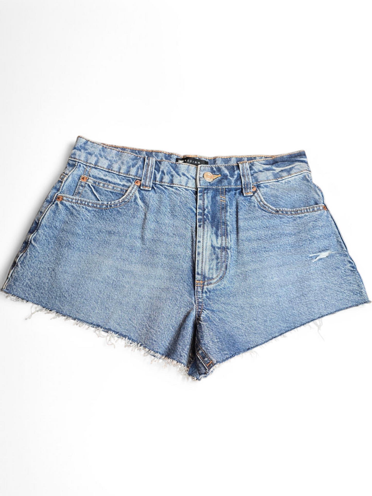 Asos Petite blue 'hotpant' shorts size 6