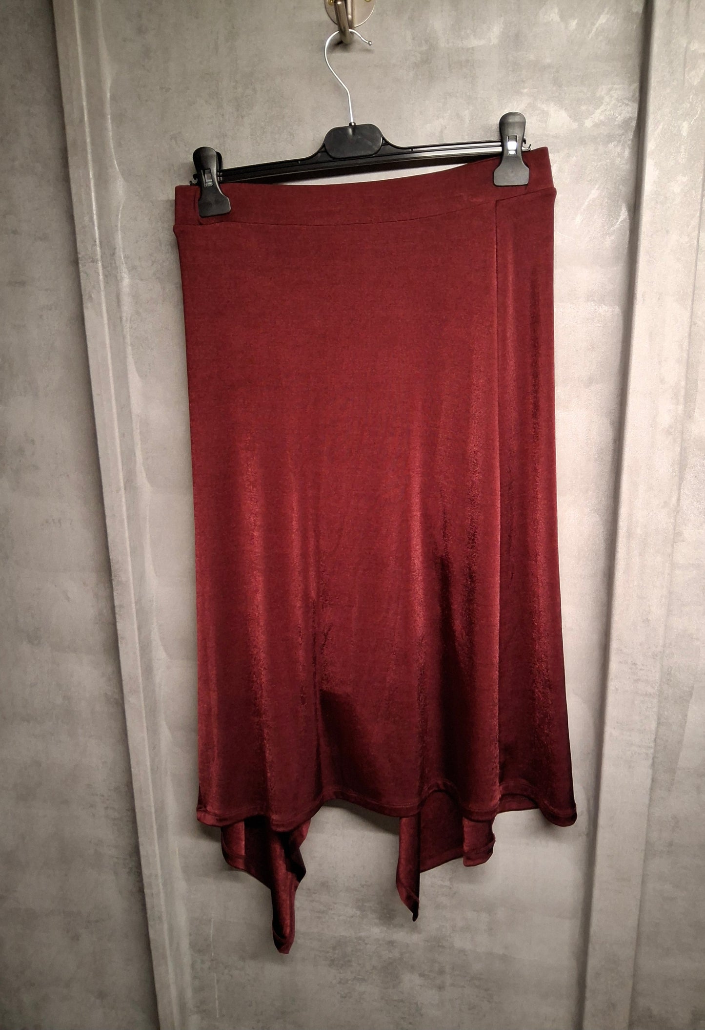 F&F Red Asymmetrical Skirt β Size 12 β Midi/Bodycon Style