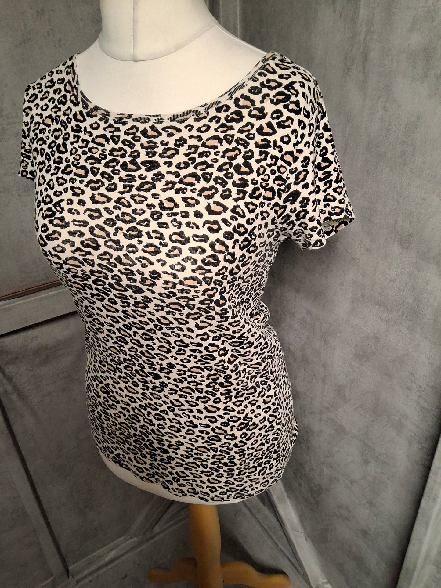 Matalan Leopard Print Tee – 100% Cotton | Size 12