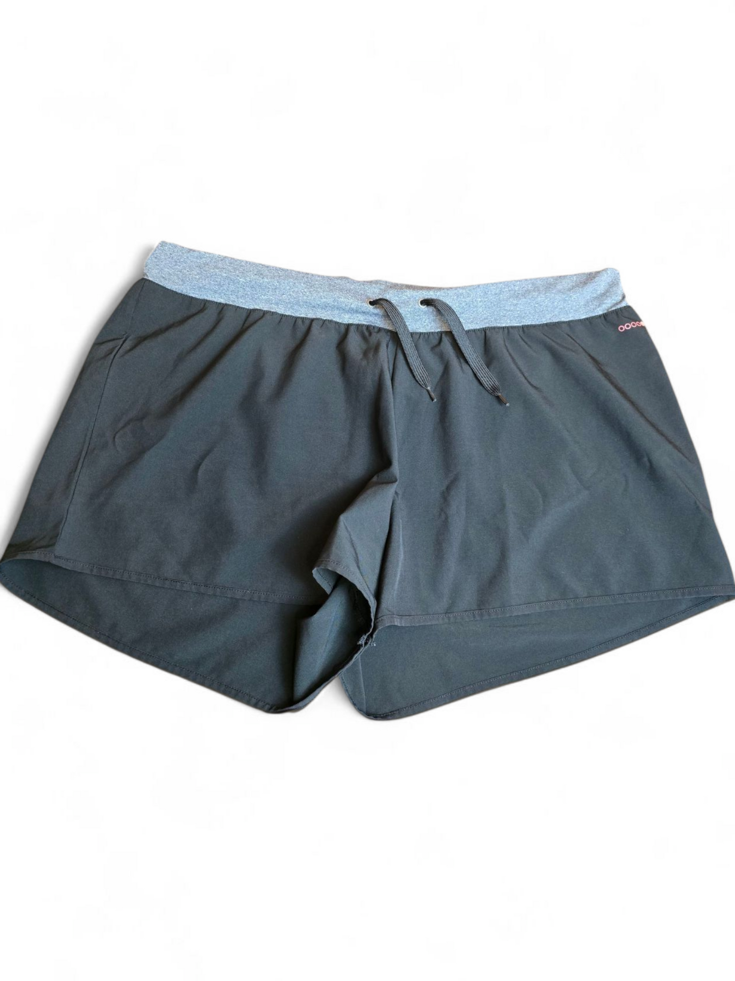 Matalan active black & grey mini shorts with elasticated waist size 18